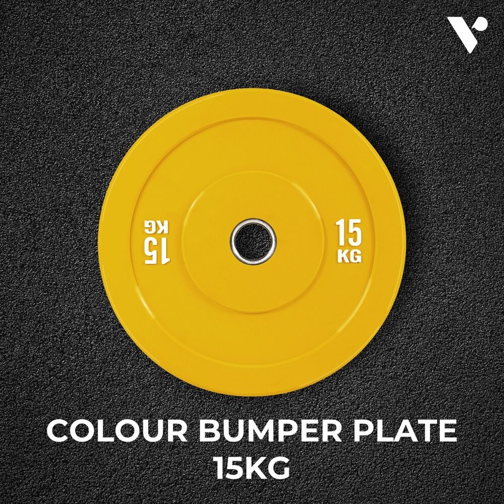 Verpeak Colour Bumper Plate 15KG Yellow