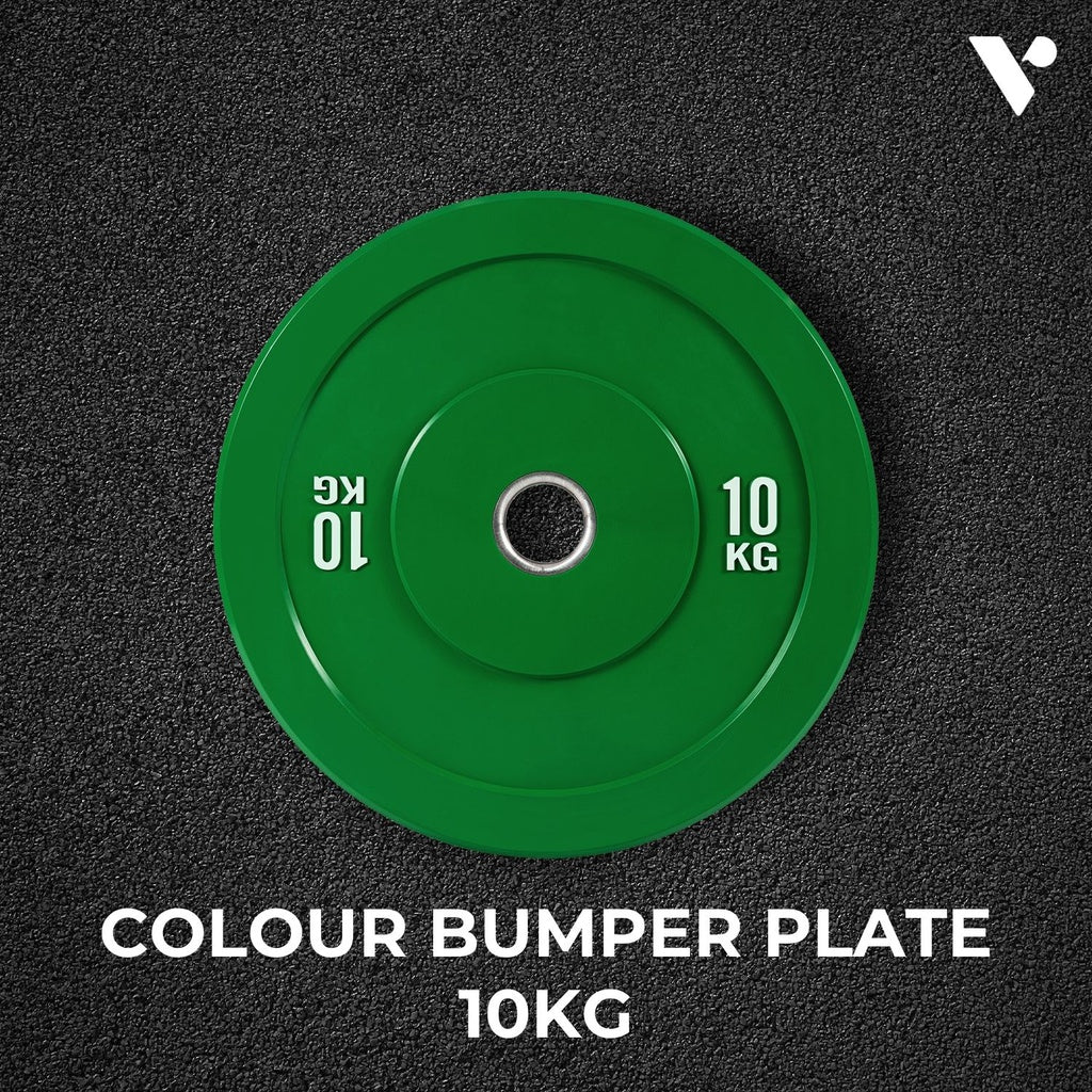 Verpeak Colour Bumper Plate 10KG x 2 Green