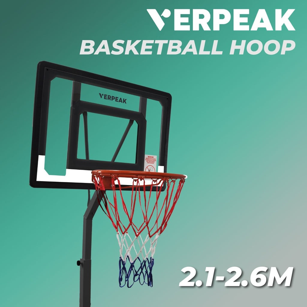 Verpeak Basketball Hoop Stand ( 2.1M - 2.60M ) BLACK