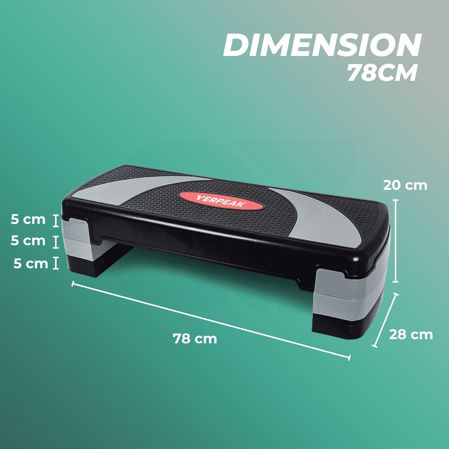 Adjustable Aerobic Stepper, Non-Skid, Gym-Grade - Verpeak