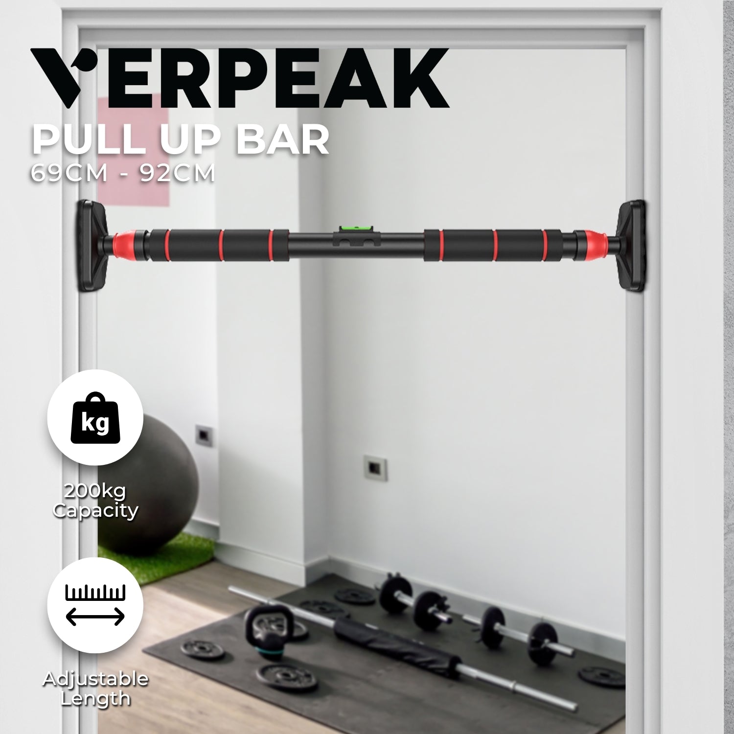 VERPEAK Multi-Functional Essential Pull Up Bar (200kg Capacity)