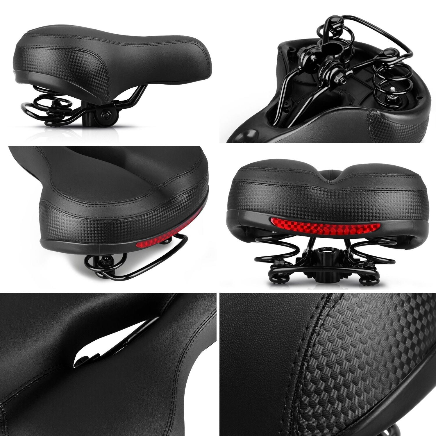 Waterproof Wide Padded Bike Seat, Leather, Saddle - Verpeak