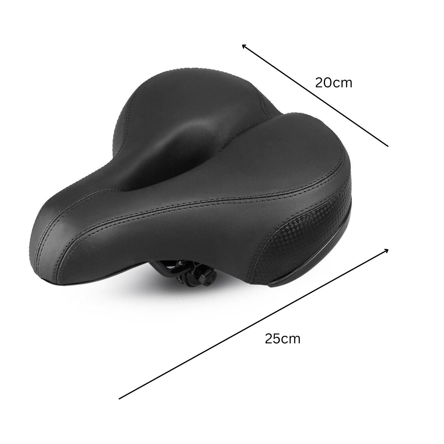 Waterproof Wide Padded Bike Seat, Leather, Saddle - Verpeak