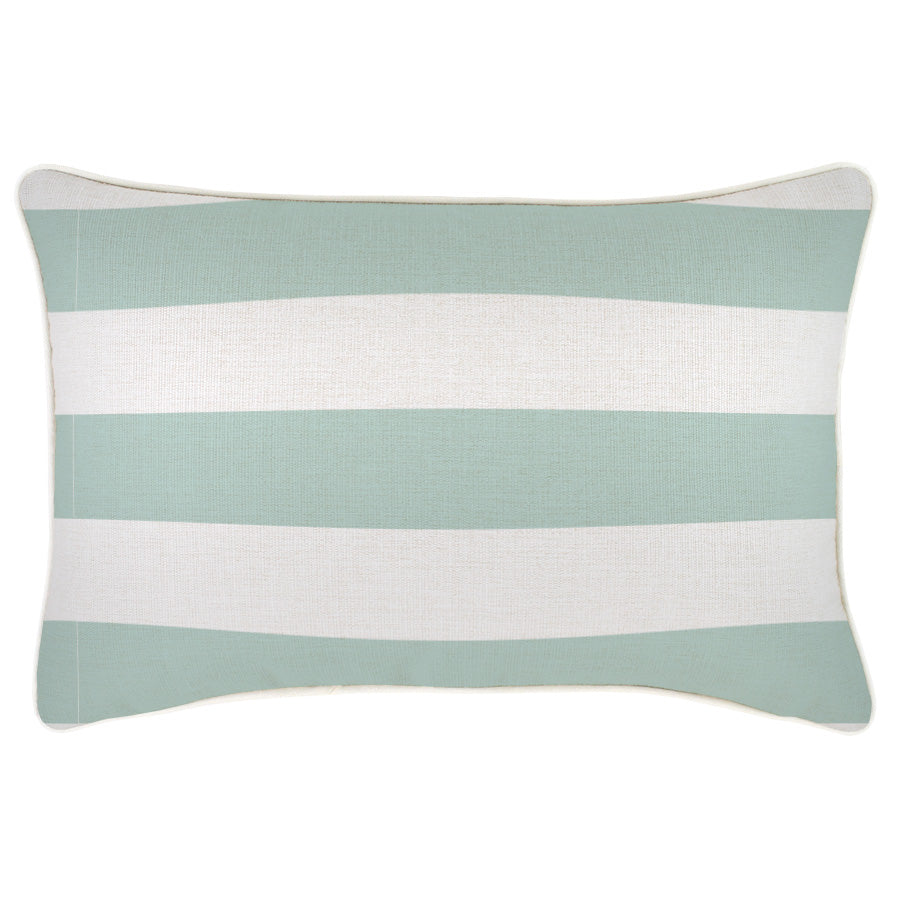 Water-Resistant Stripe Cushion Cover 35x50cm with Piping