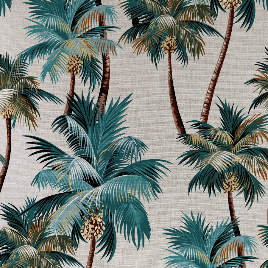 Soft Coastal Fringe Cushion Cover, Palm Trees, 35x50cm