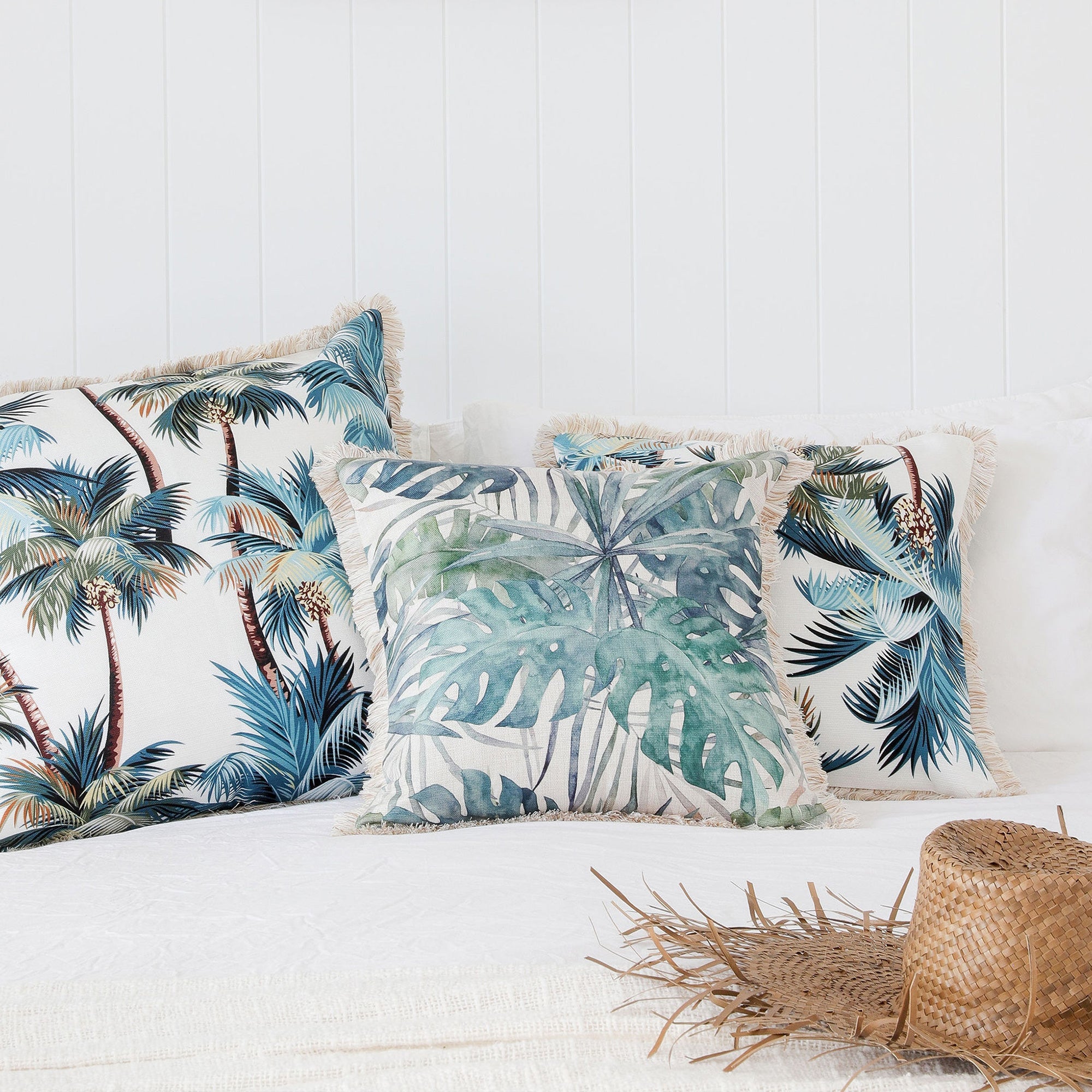 Water Repellent Coastal Fringe Cushion Cover 45x45cm