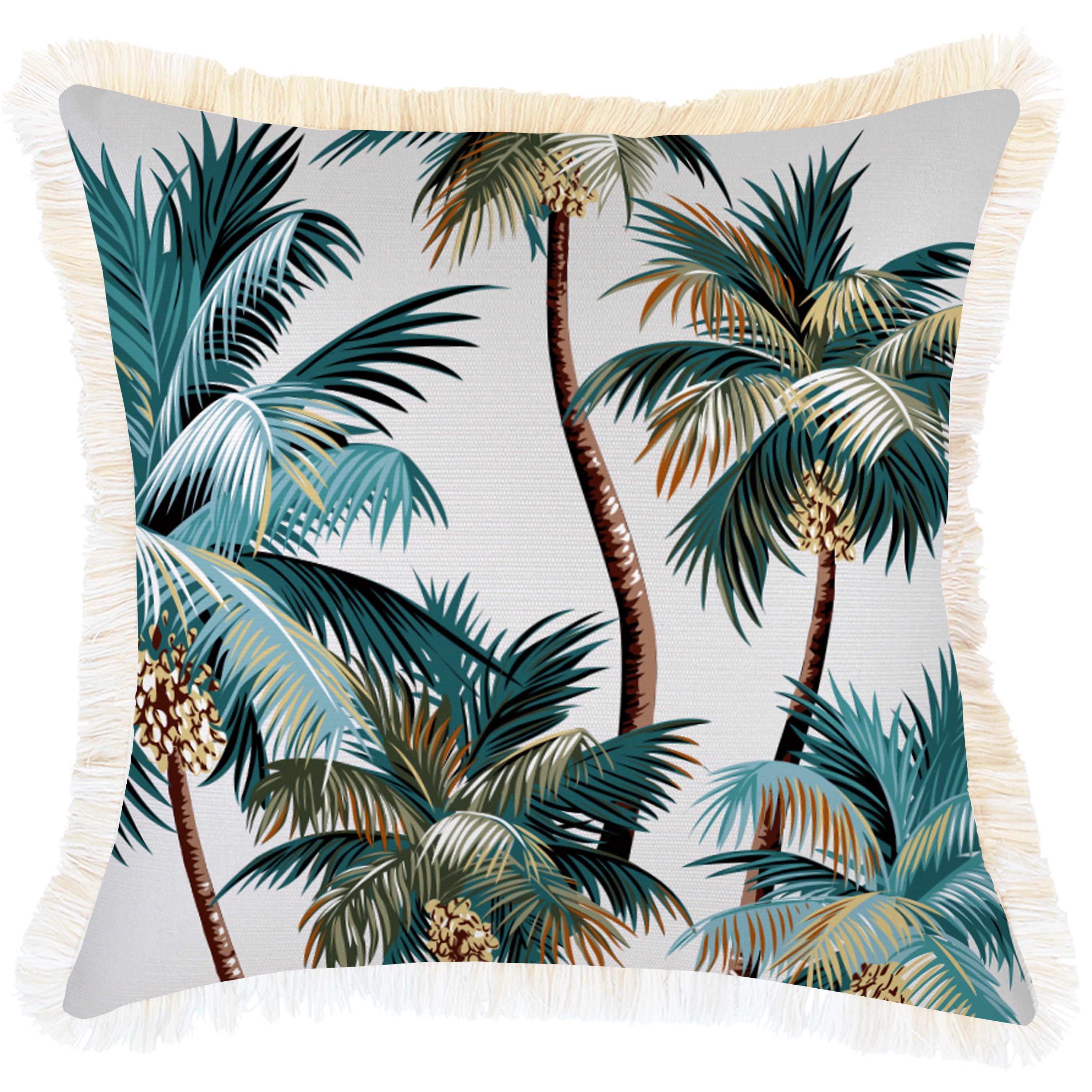 Water Repellent Coastal Fringe Cushion Cover 45x45cm