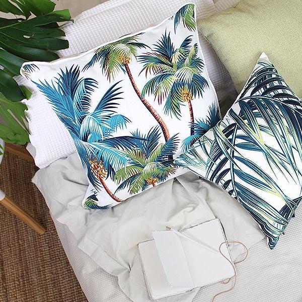 Water-Resistant Palm Trees Cushion Cover, 60cm x 60cm