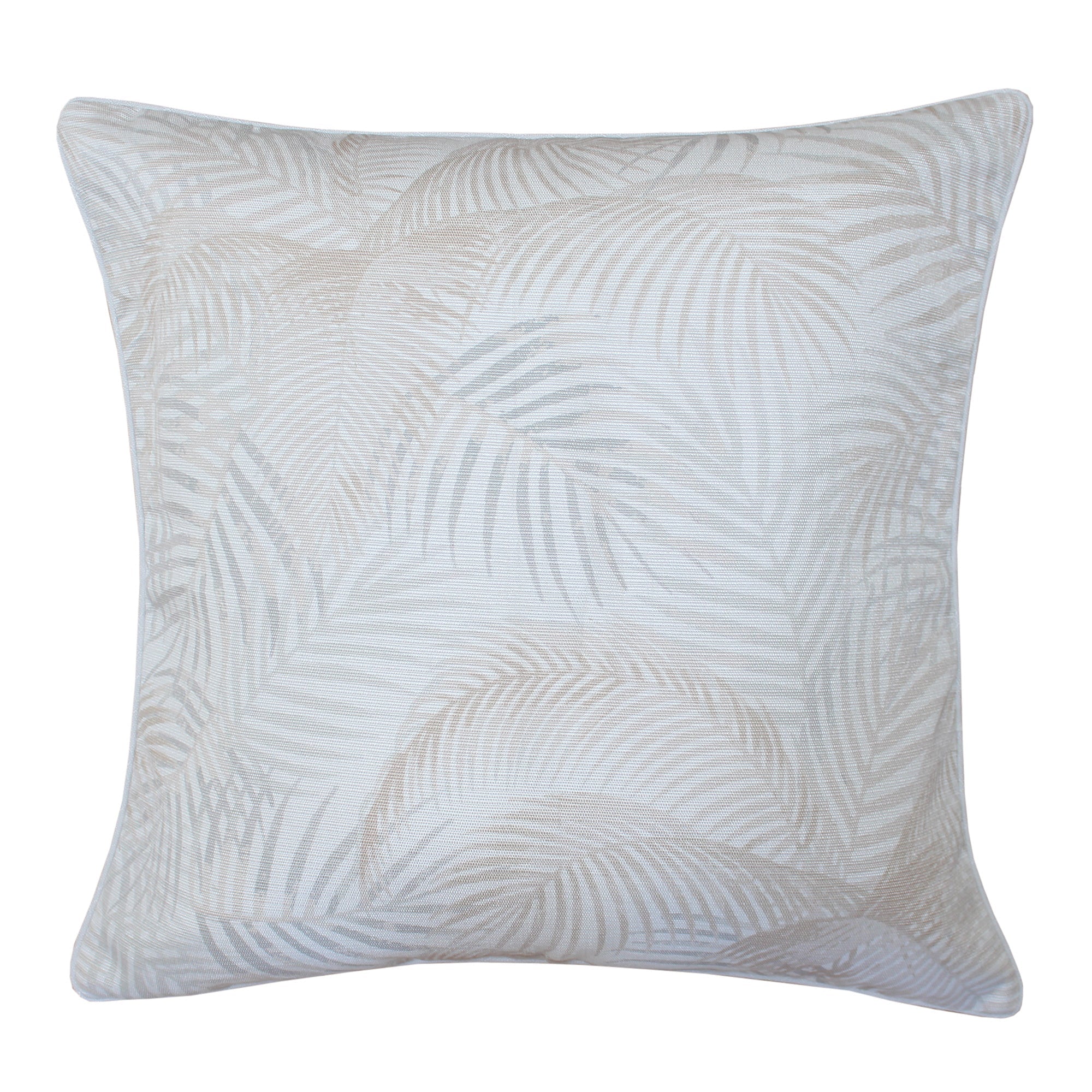 Water-Repellent Fringed Cushion Cover 60x60cm - Seminyak Biscuit