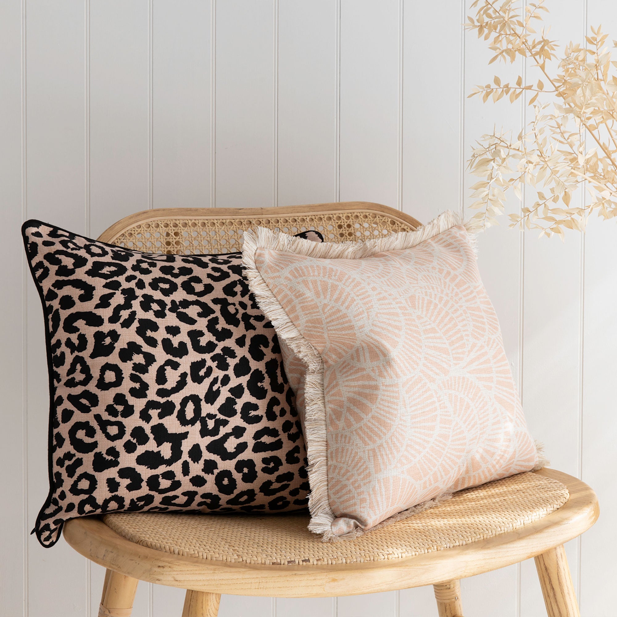 Water-Resistant Decorative Cushion Cover, 45cm, Jungle Peach