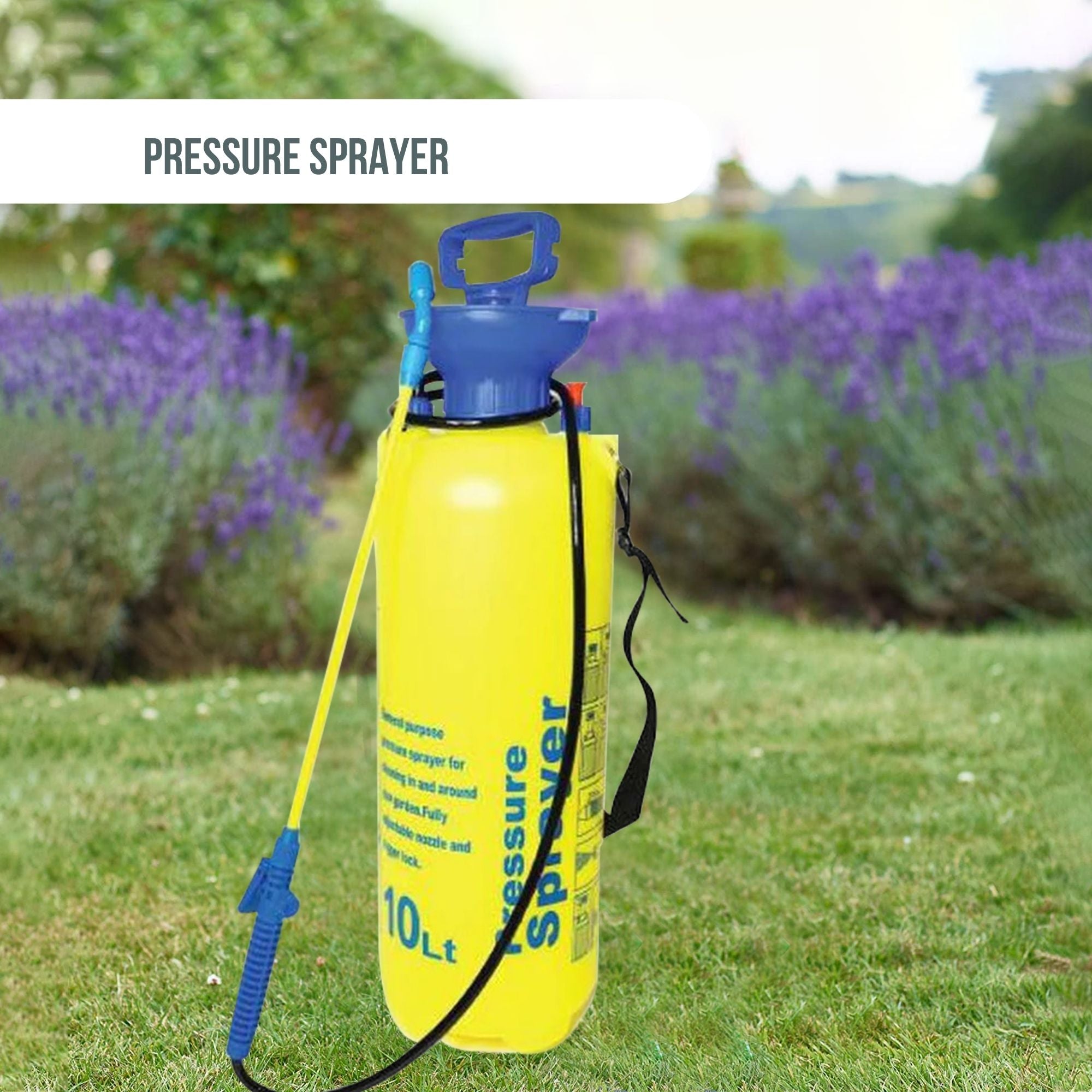 10L Pressure Sprayer, Adjustable Nozzle, Safety Valve, Garden