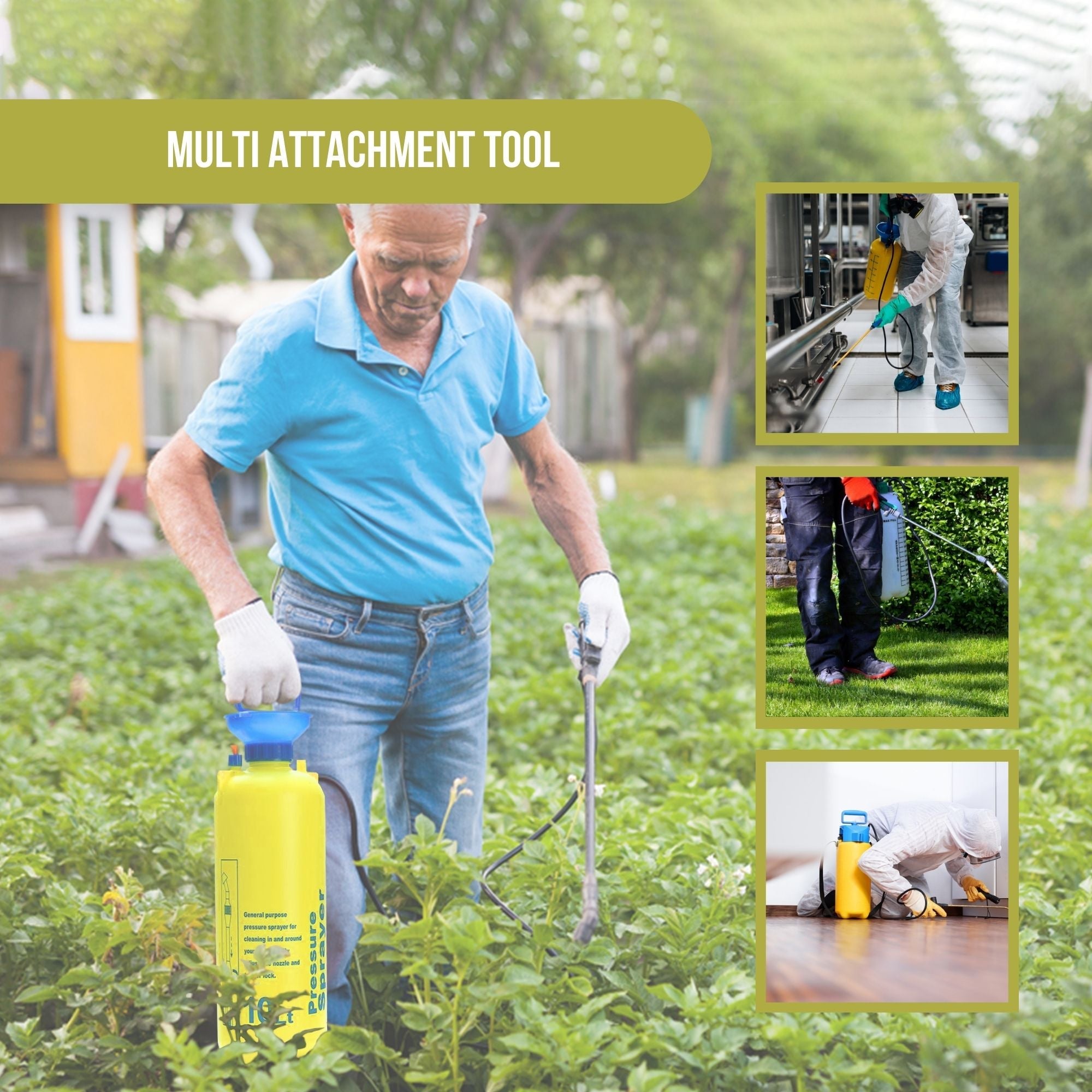 10L Pressure Sprayer, Adjustable Nozzle, Safety Valve, Garden