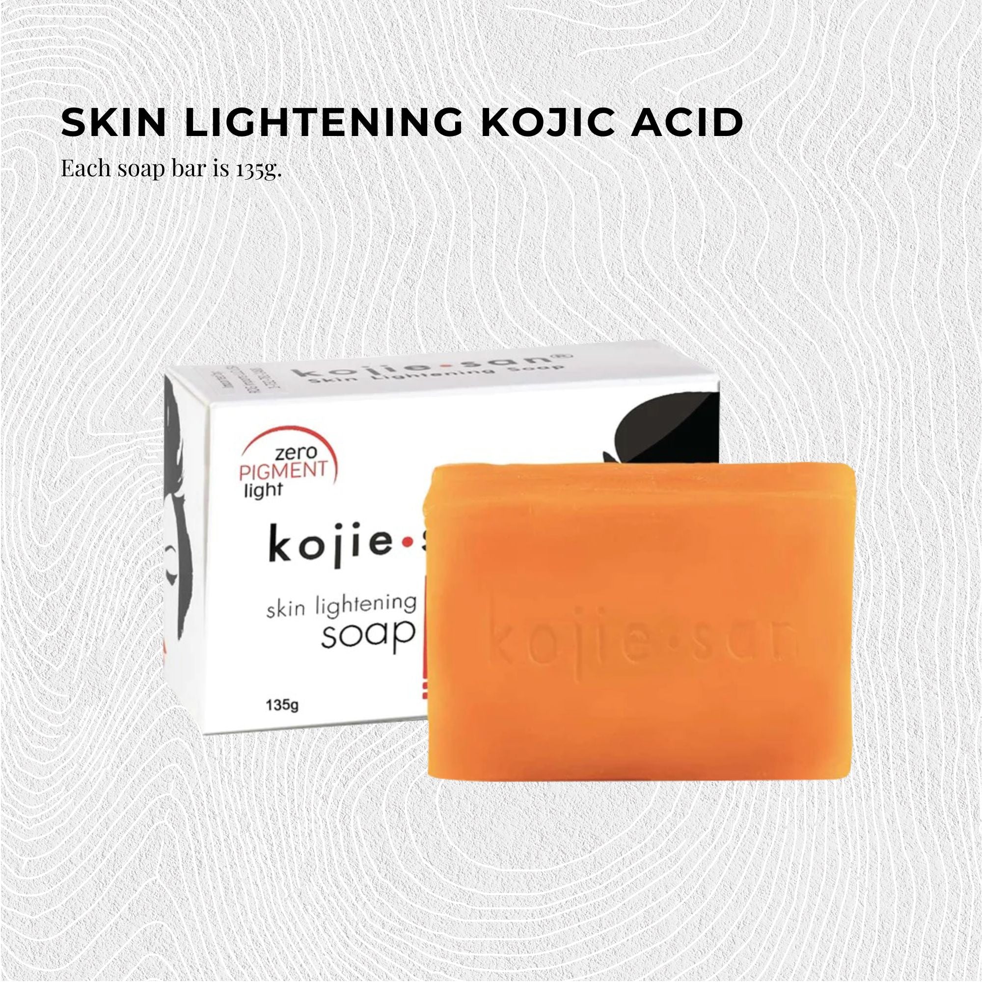 Kojic Acid Skin Lightening Soap Bar, 135g - Kojie San