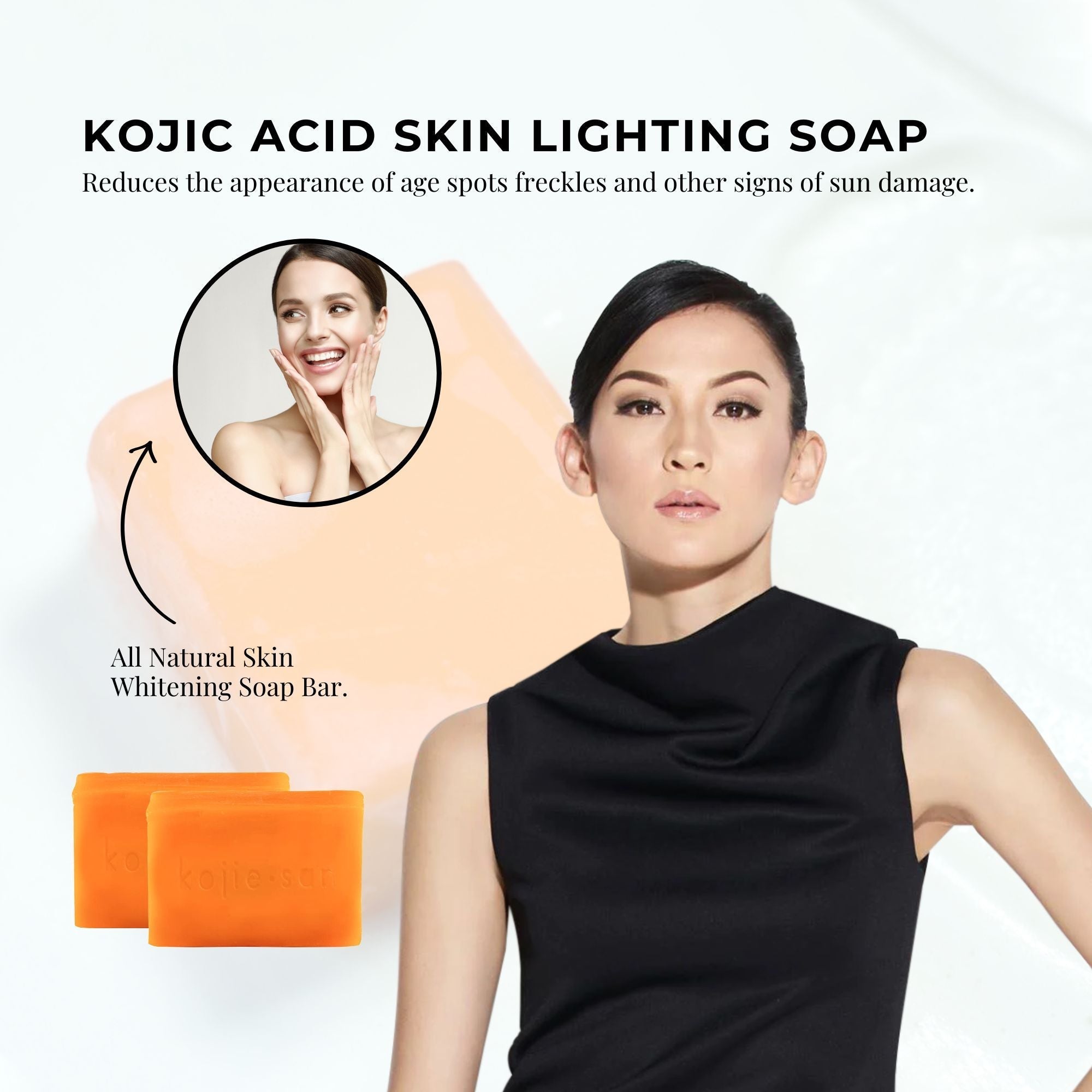 Kojic Acid Skin Lightening Soap Bar, 135g - Kojie San