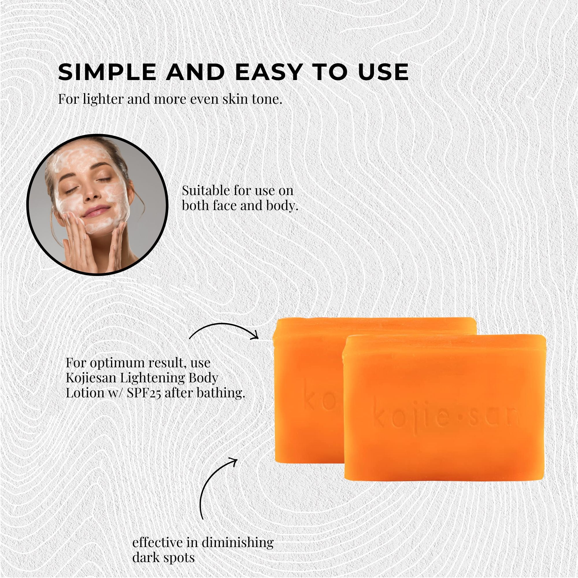 Kojic Acid Skin Lightening Soap Bar, 135g - Kojie San