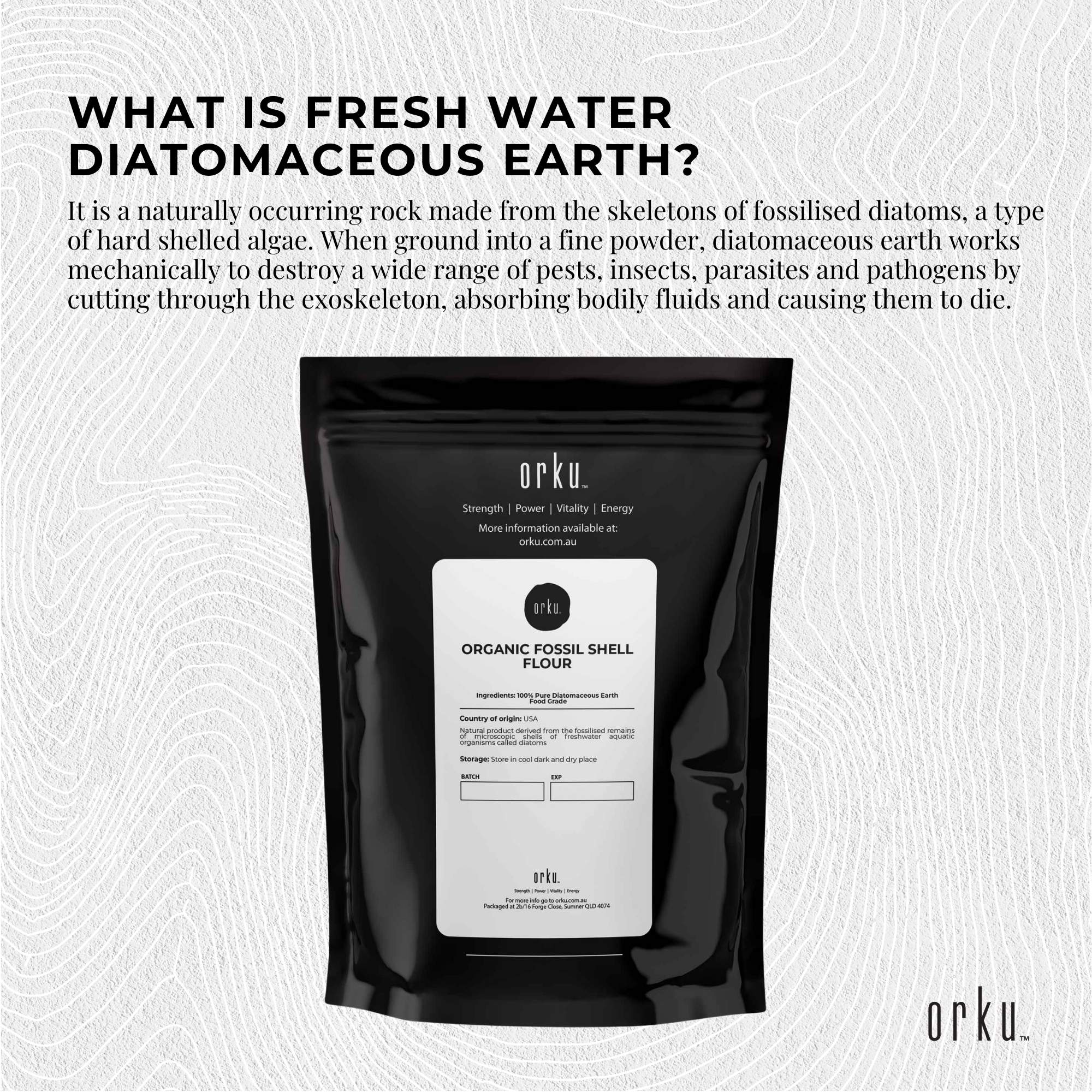 400g Ultra Fine Organic Diatomaceous Earth - Food Grade