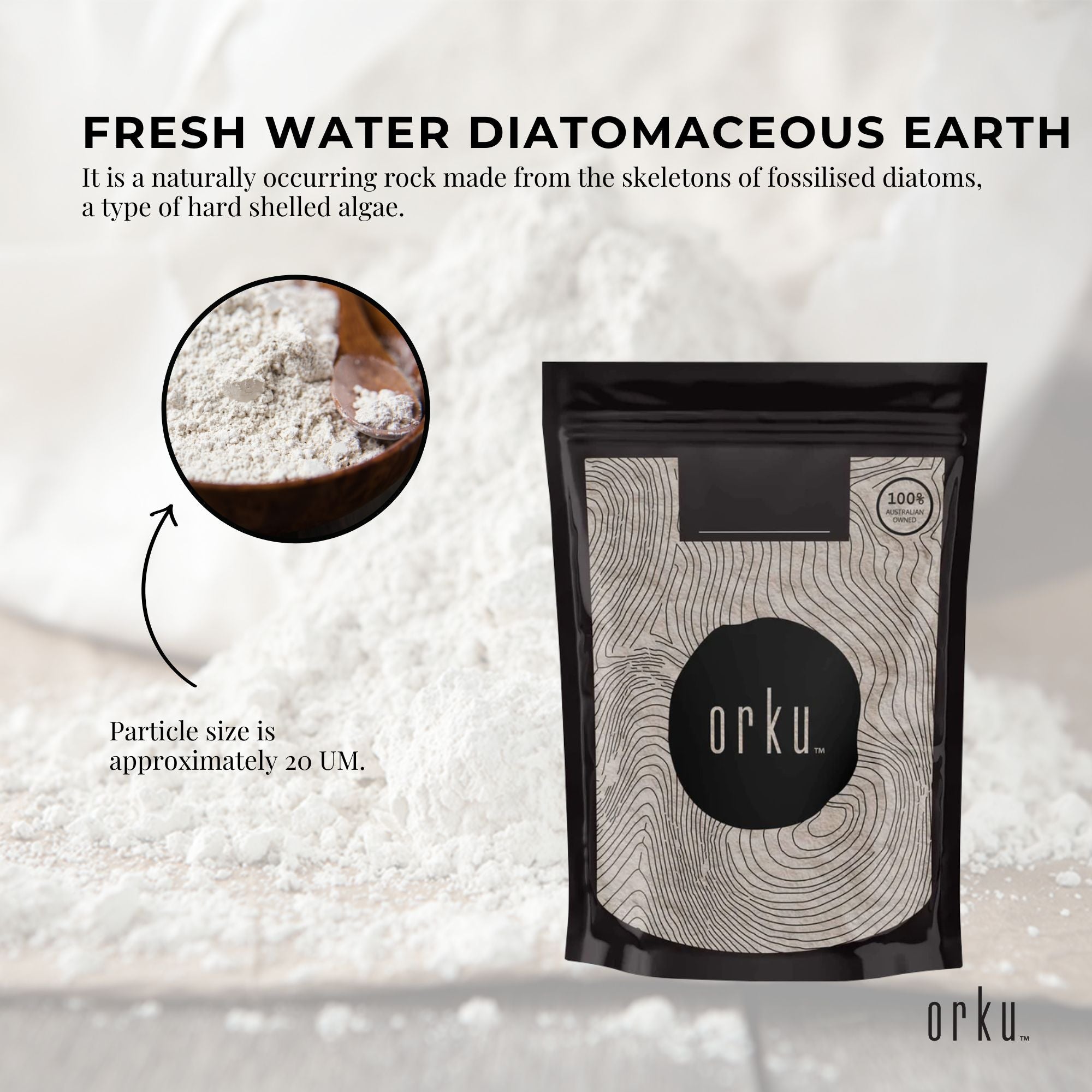 400g Ultra Fine Organic Diatomaceous Earth - Food Grade