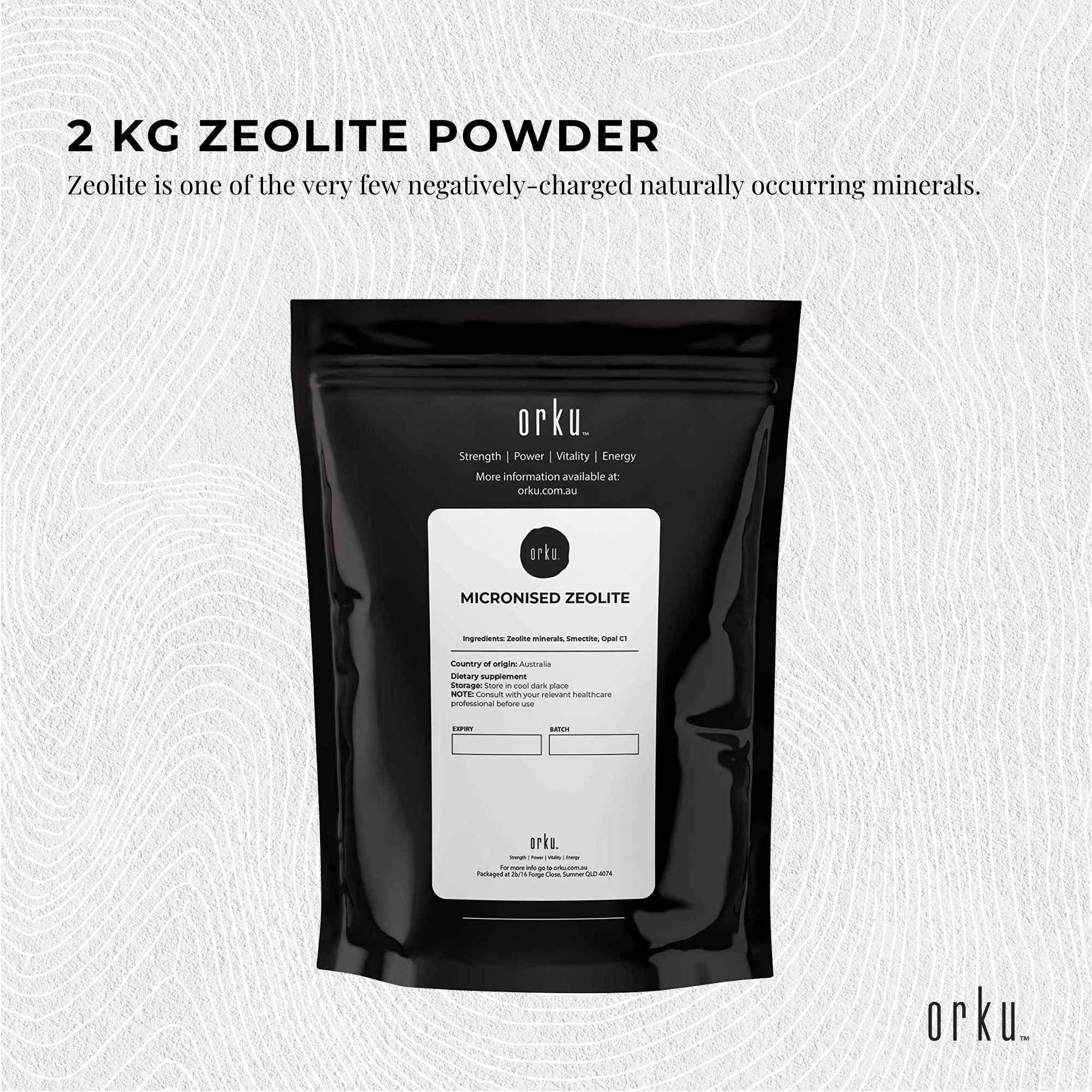 Pure Micronised Zeolite Powder, Crystalline Volcamin, 400g