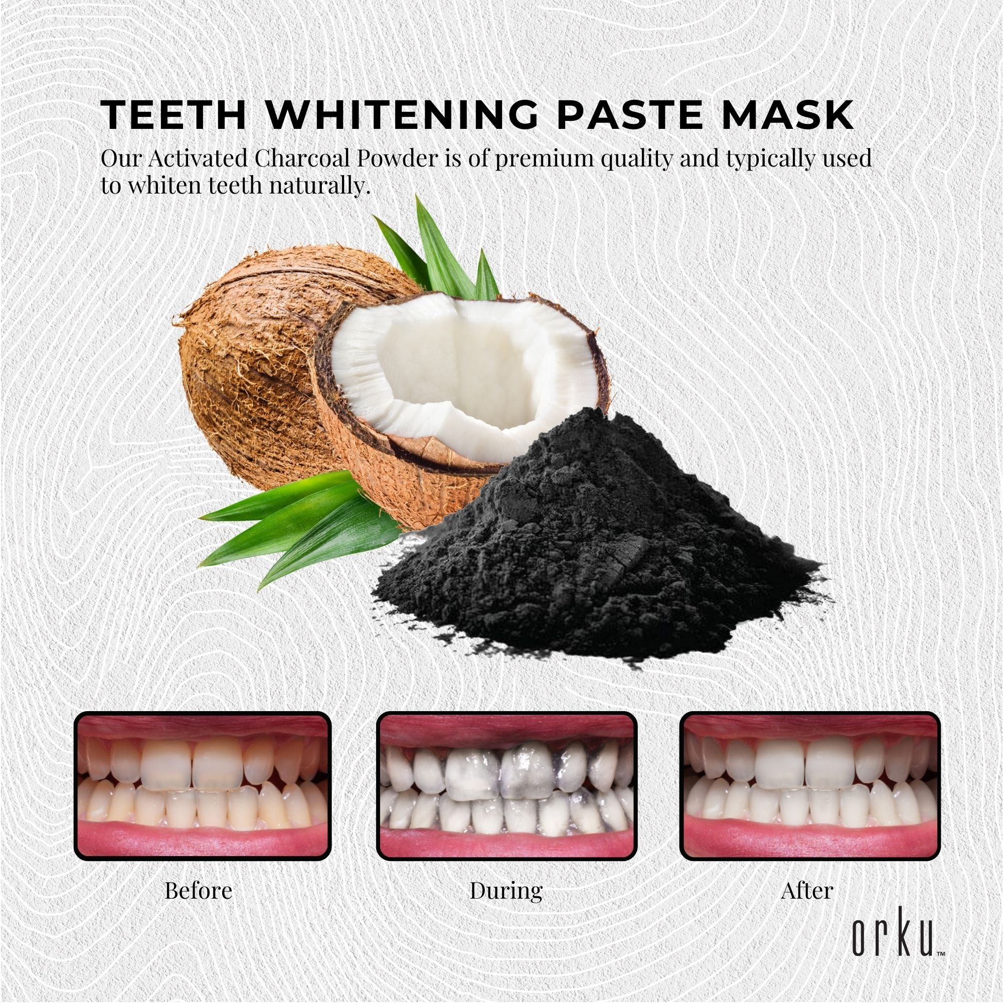 Premium 400g Activated Coconut Charcoal Powder for Teeth & Skin