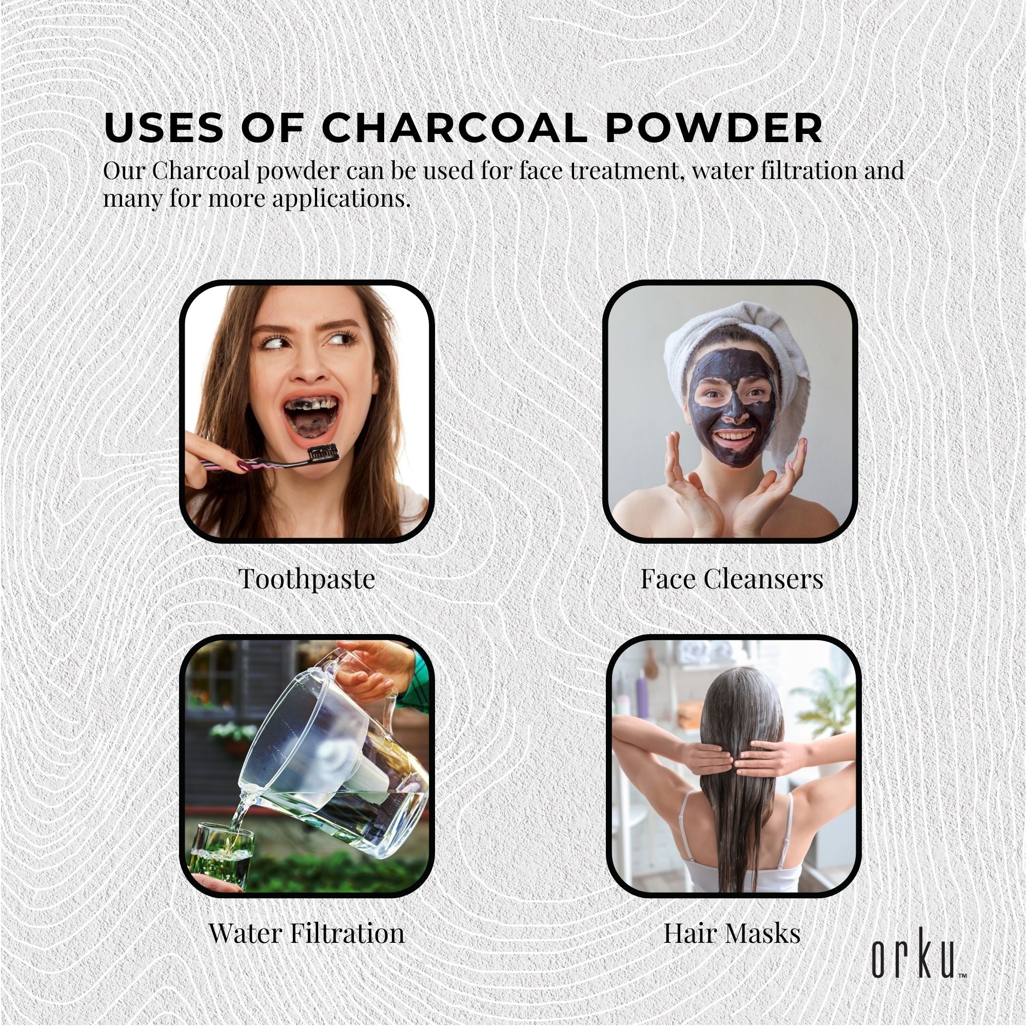 Premium 400g Activated Coconut Charcoal Powder for Teeth & Skin