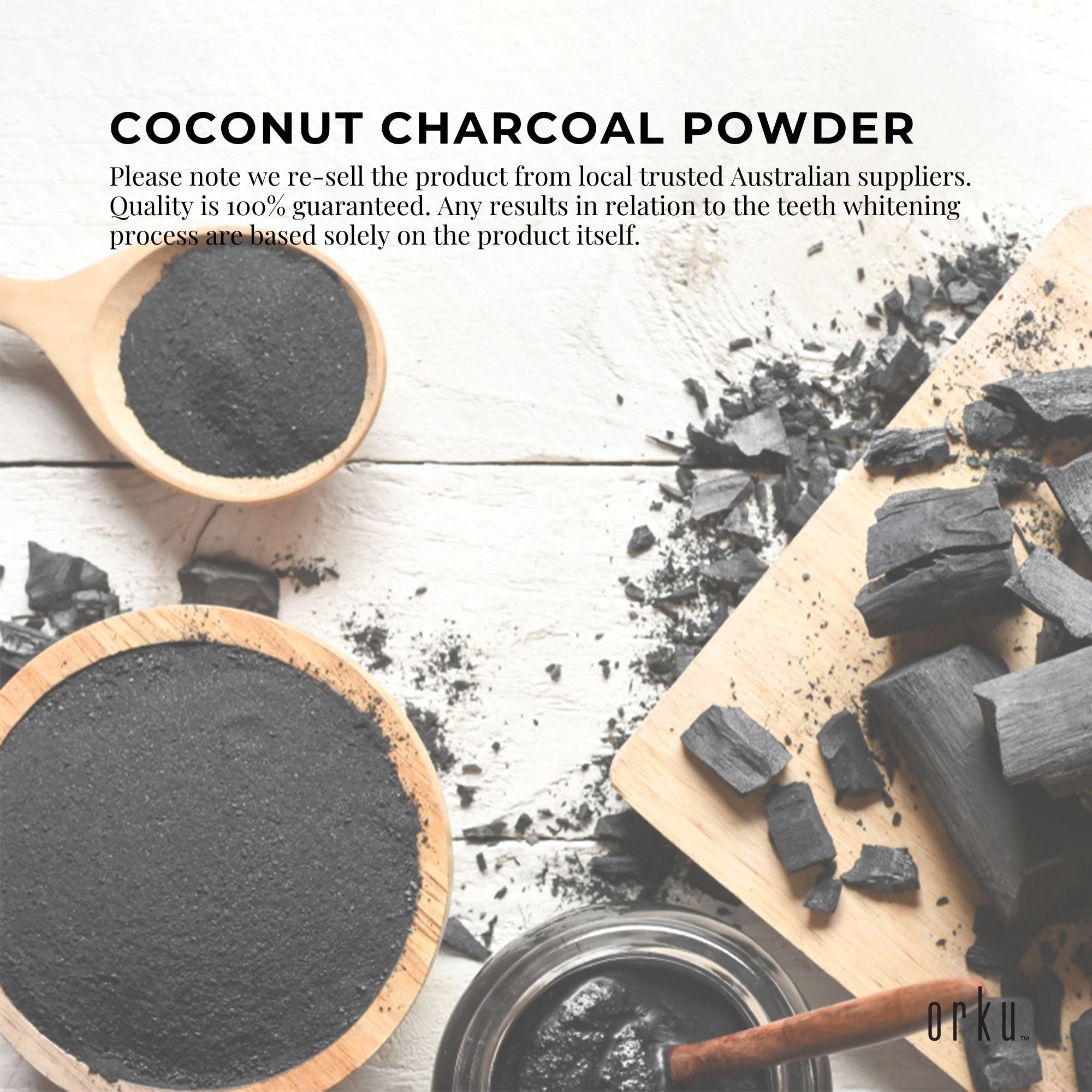 Premium 400g Activated Coconut Charcoal Powder for Teeth & Skin