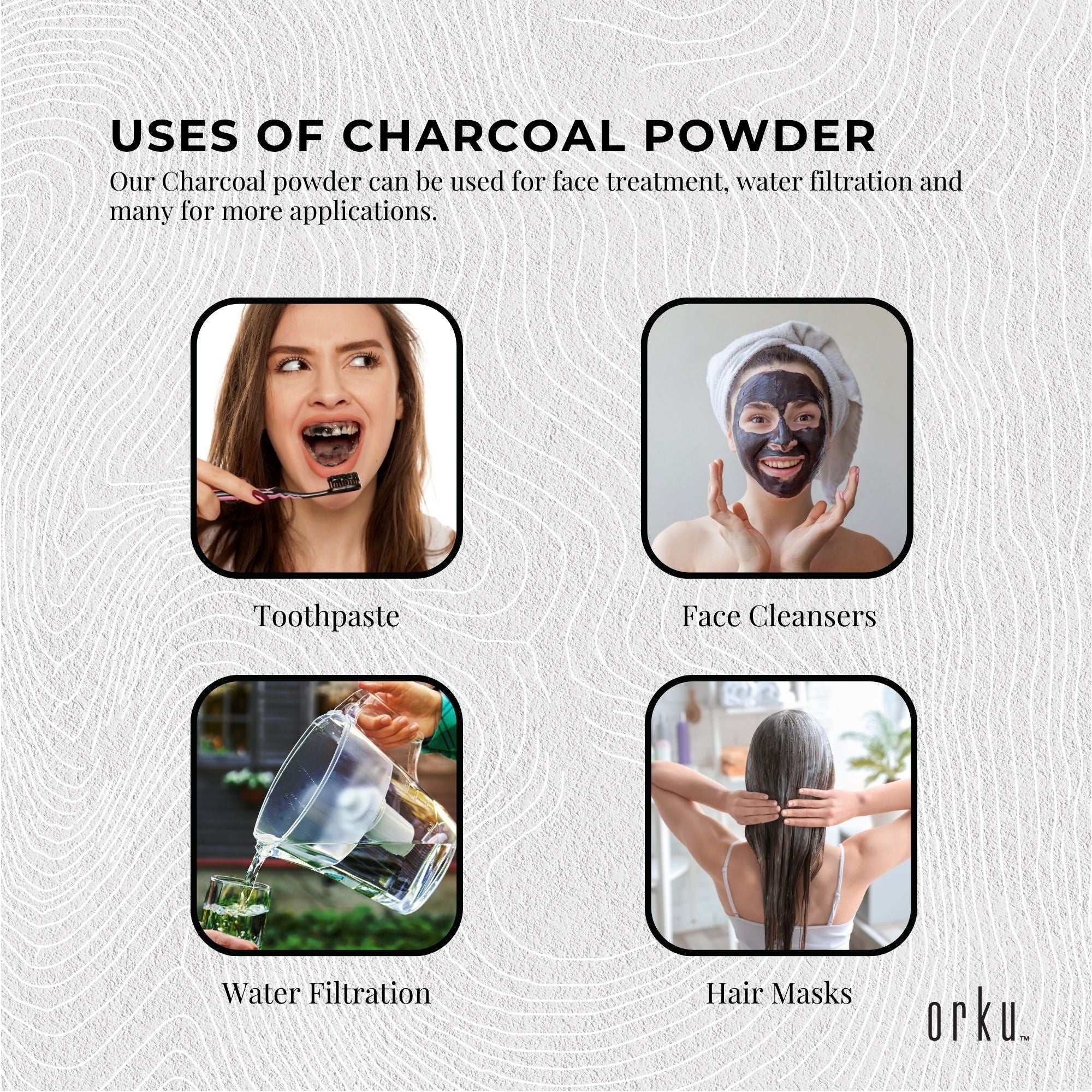 Orku 2Kg Activated Carbon Powder Coconut Charcoal - Water Filtration