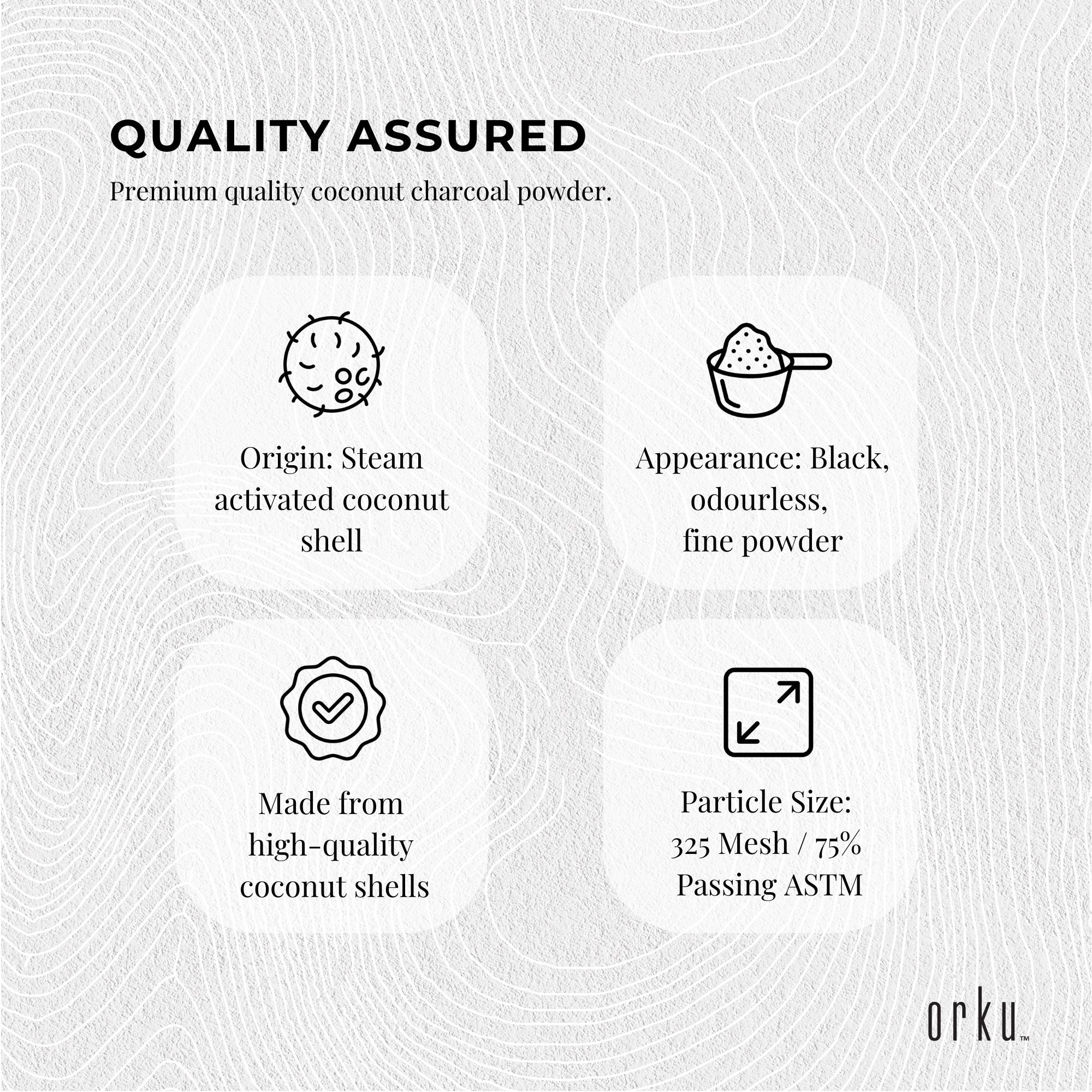 Orku 10Kg Activated Carbon Powder Coconut Charcoal - Water Filtration