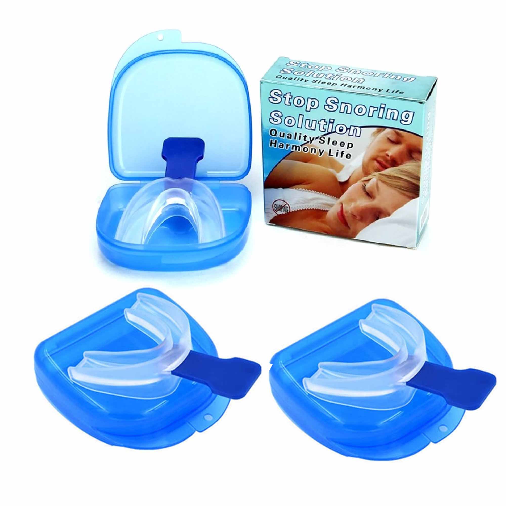 3x Adjustable Anti Snoring Aid Mouth Guard, Soft Silicone