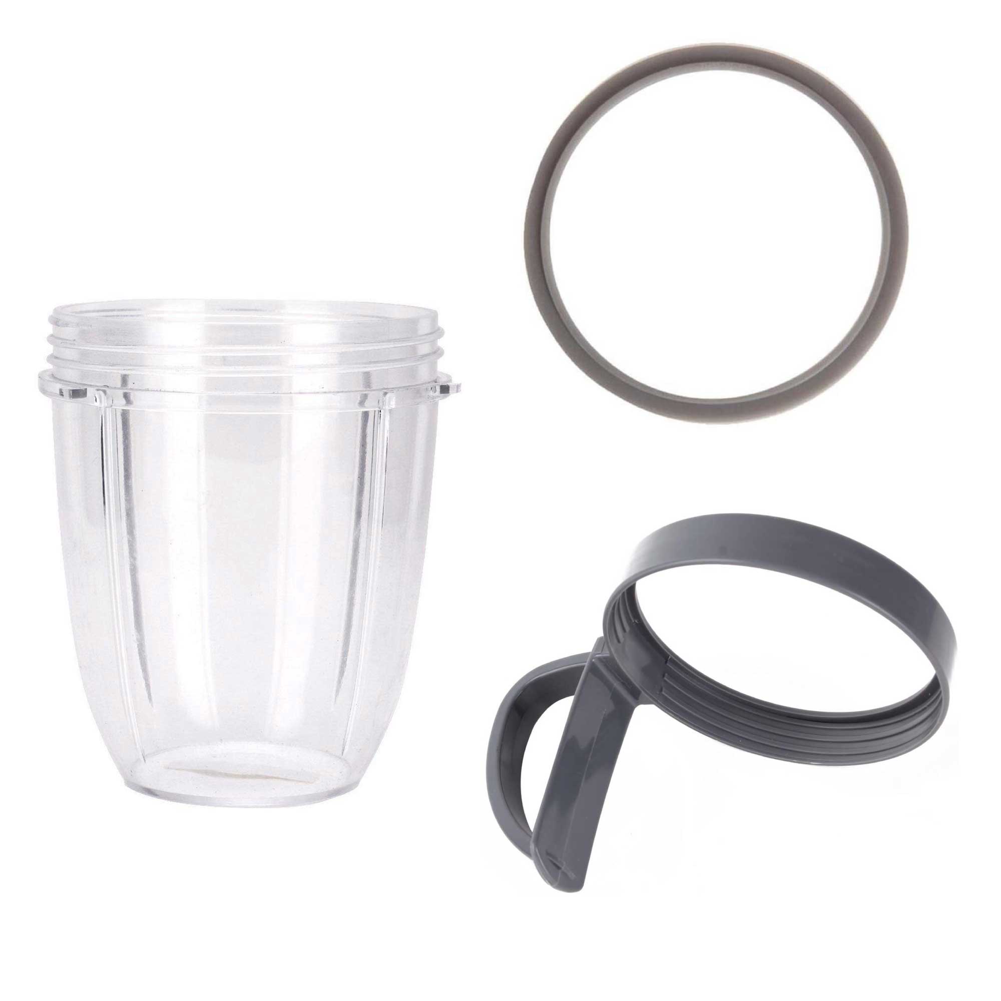 Nutribullet Short Cup 18oz + Lip Ring + Grey Seal - 600/900 Models