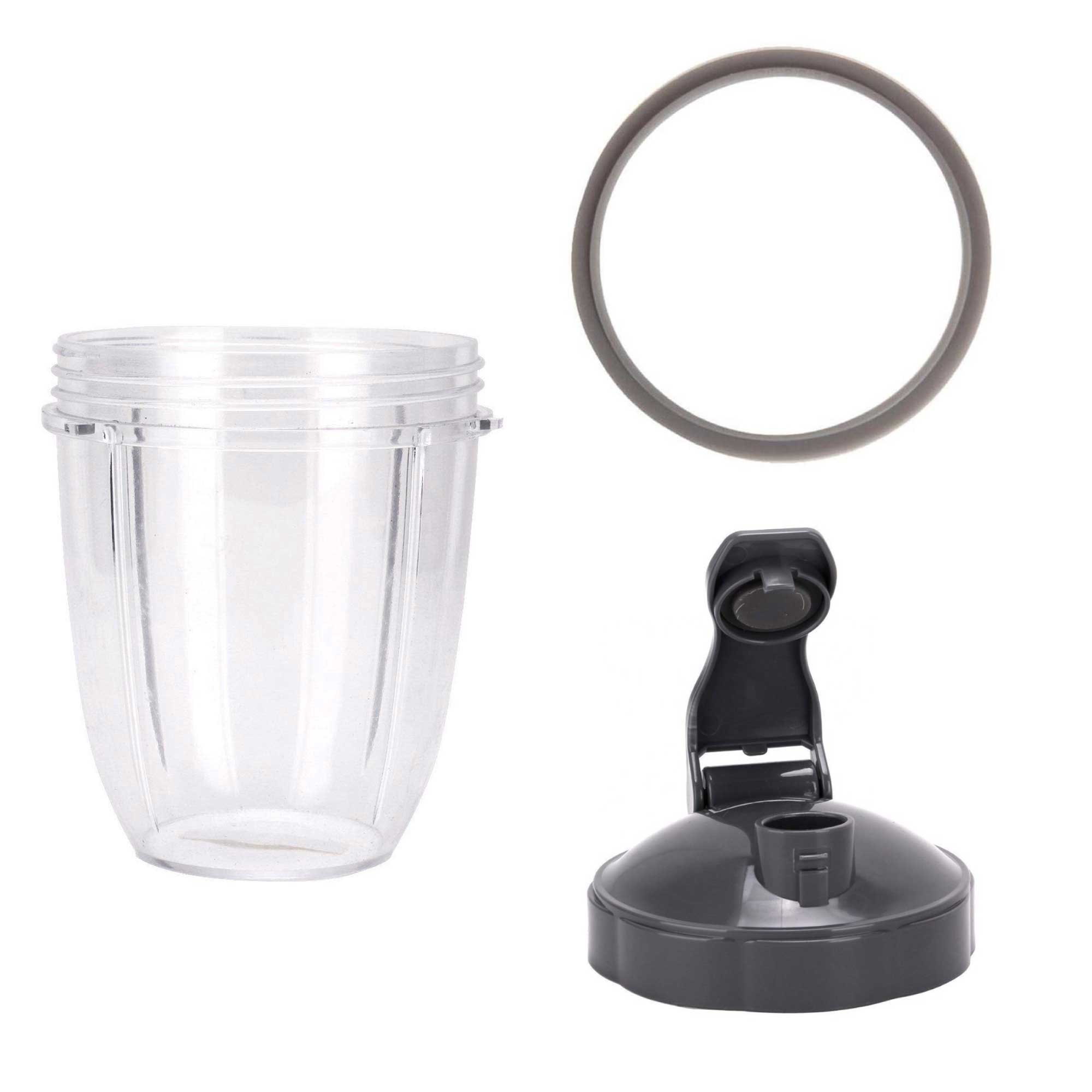 Fliptop Lid, Short Cup & Grey Seal for Nutribullet 600/900