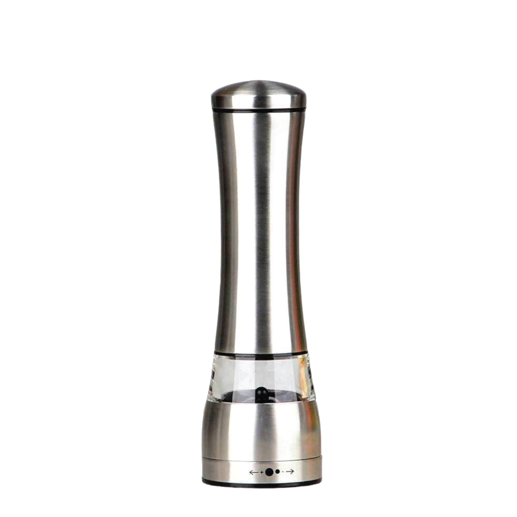 Adjustable Electric Salt/Pepper Grinder, Built-in Light, Stainless Steel - 75ml