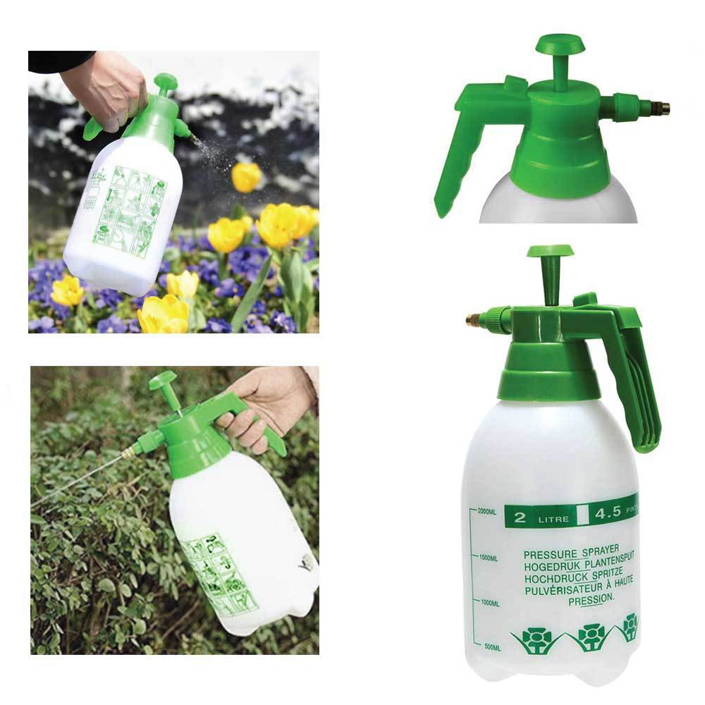 2L Adjustable Nozzle Handheld Pressure Sprayer - Plastic, Brass