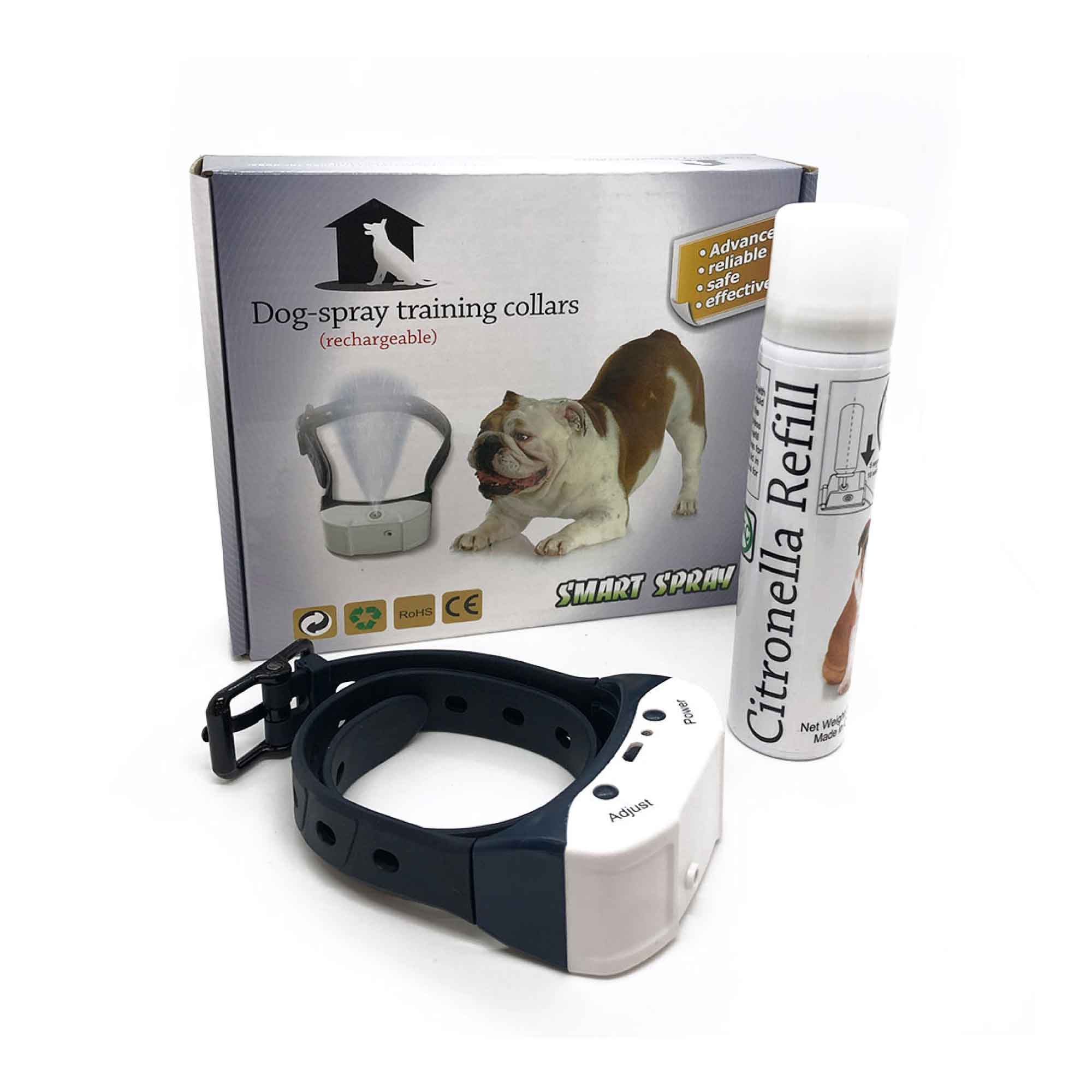 Adjustable Citronella Dog Bark Collar, USB Rechargeable Spray