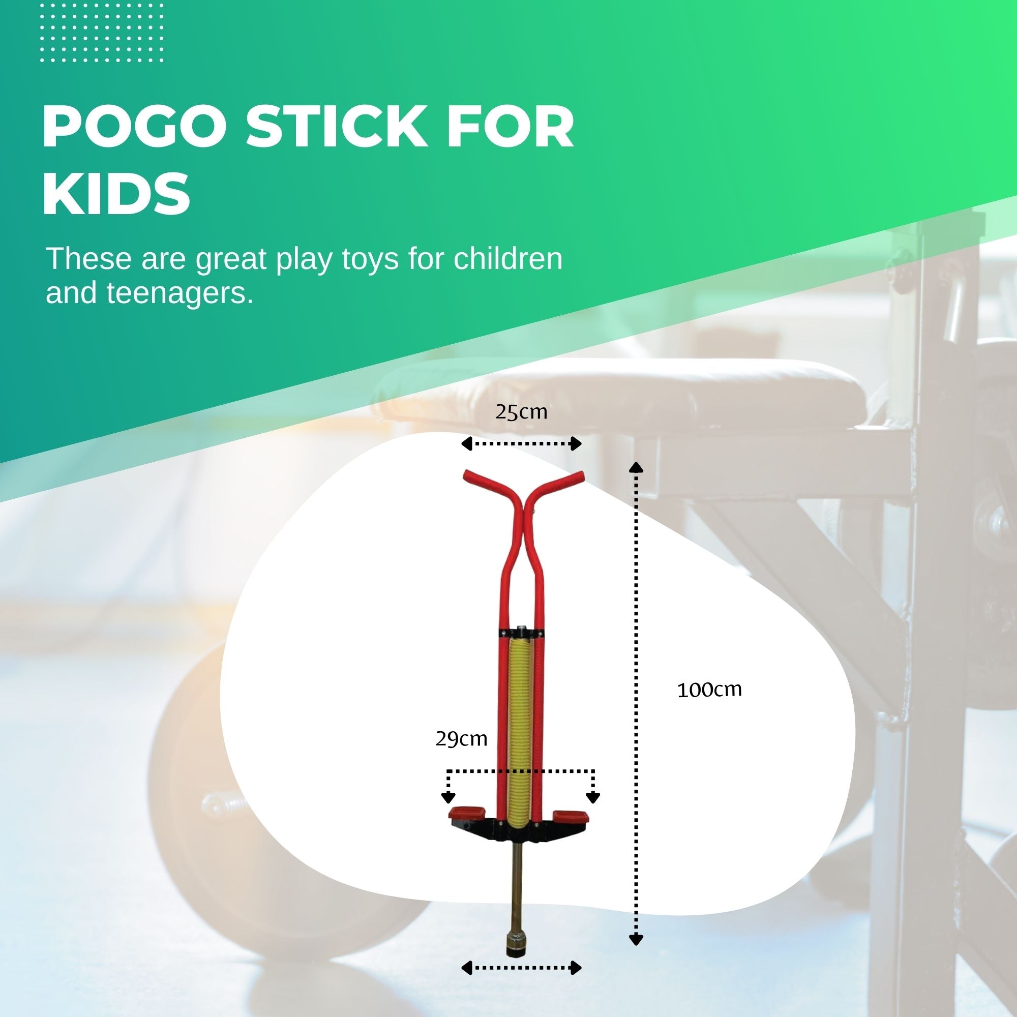 Durable Red Pogo Stick for Kids - Anti-Slip, Steel Spring, Foam Grip