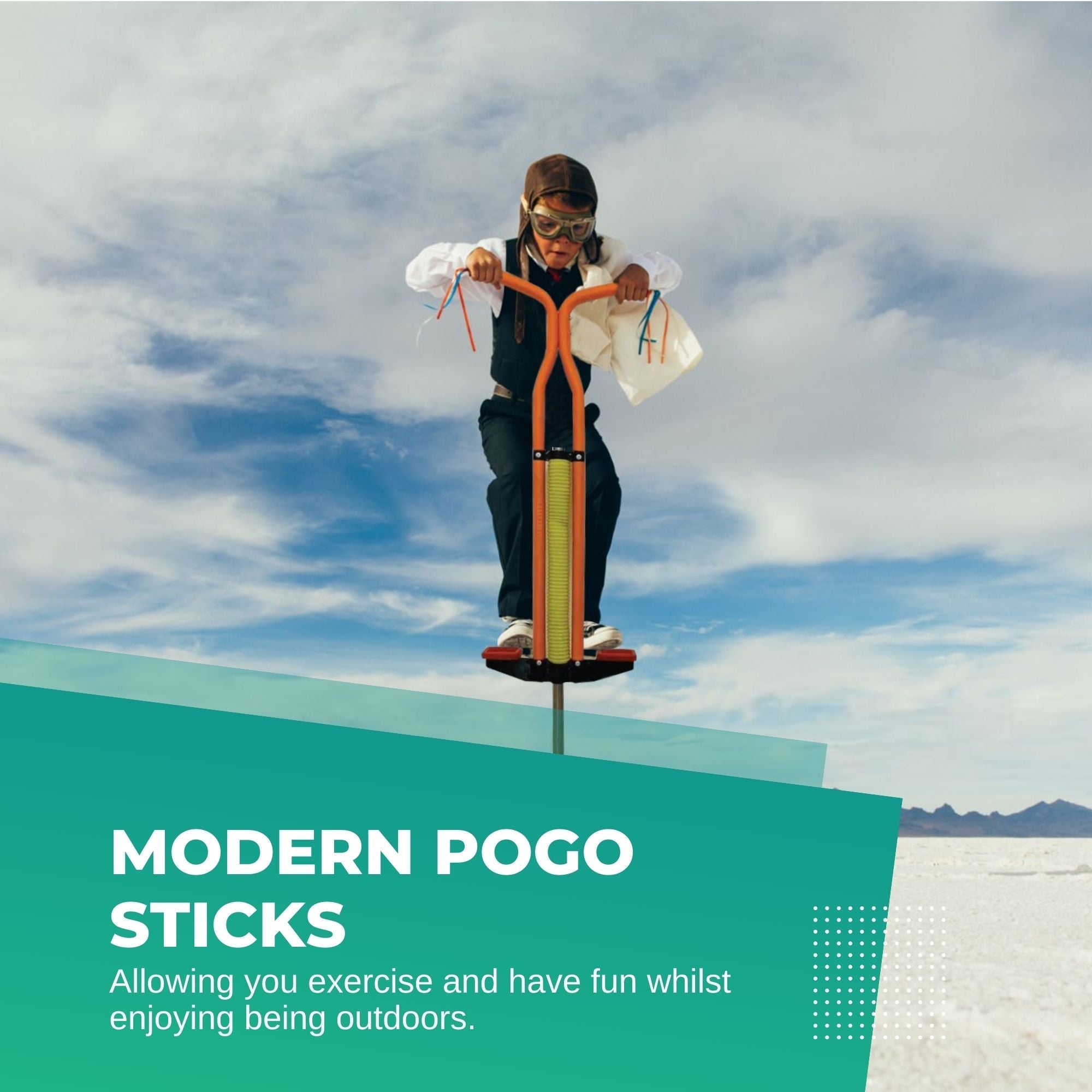 Durable Iron Alloy Orange Pogo Stick for Kids & Teens