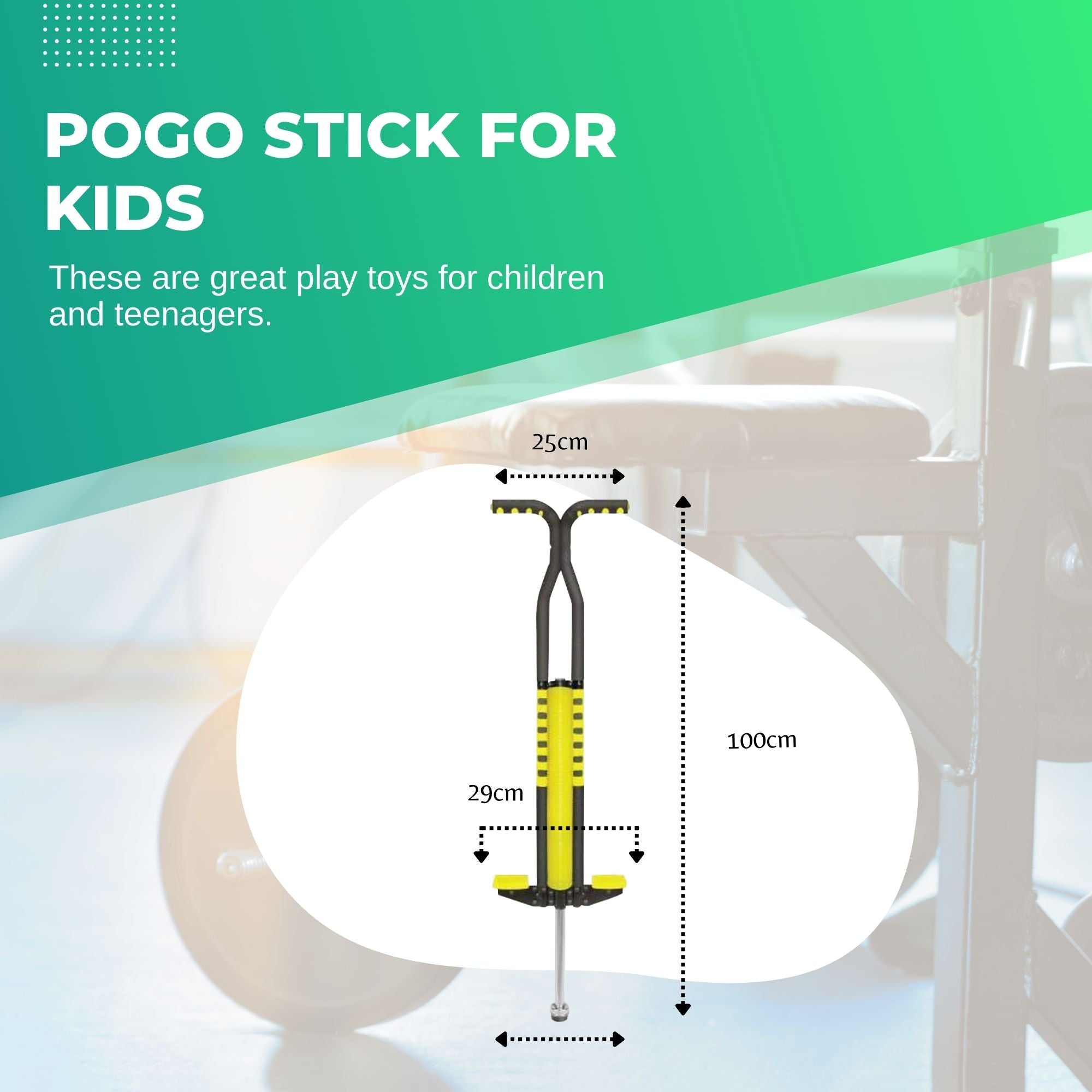 Durable Black and Yellow Pogo Stick - Adults & Kids Jumper