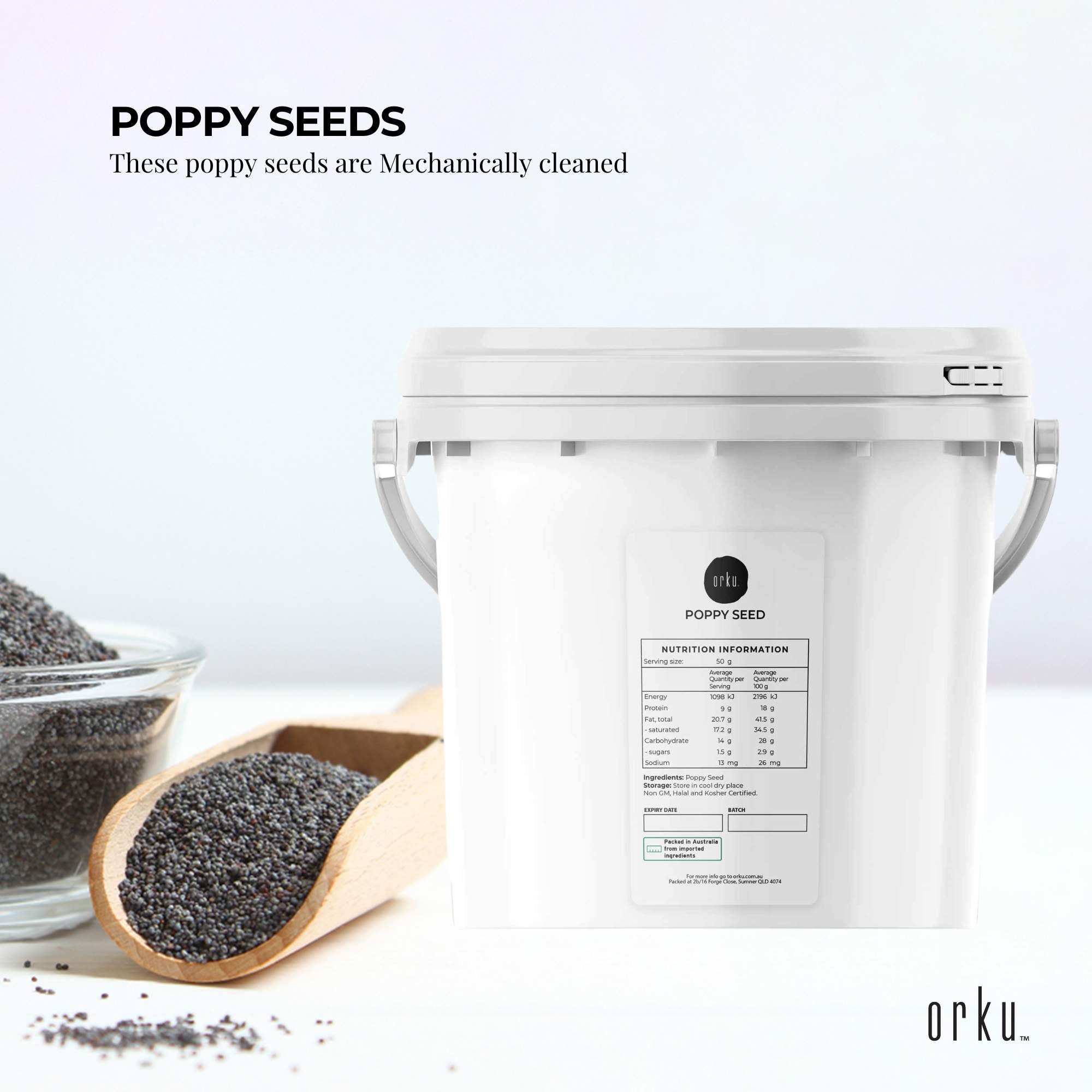 Unwashed 3.5Kg Poppy Seeds High Fibre for Baking