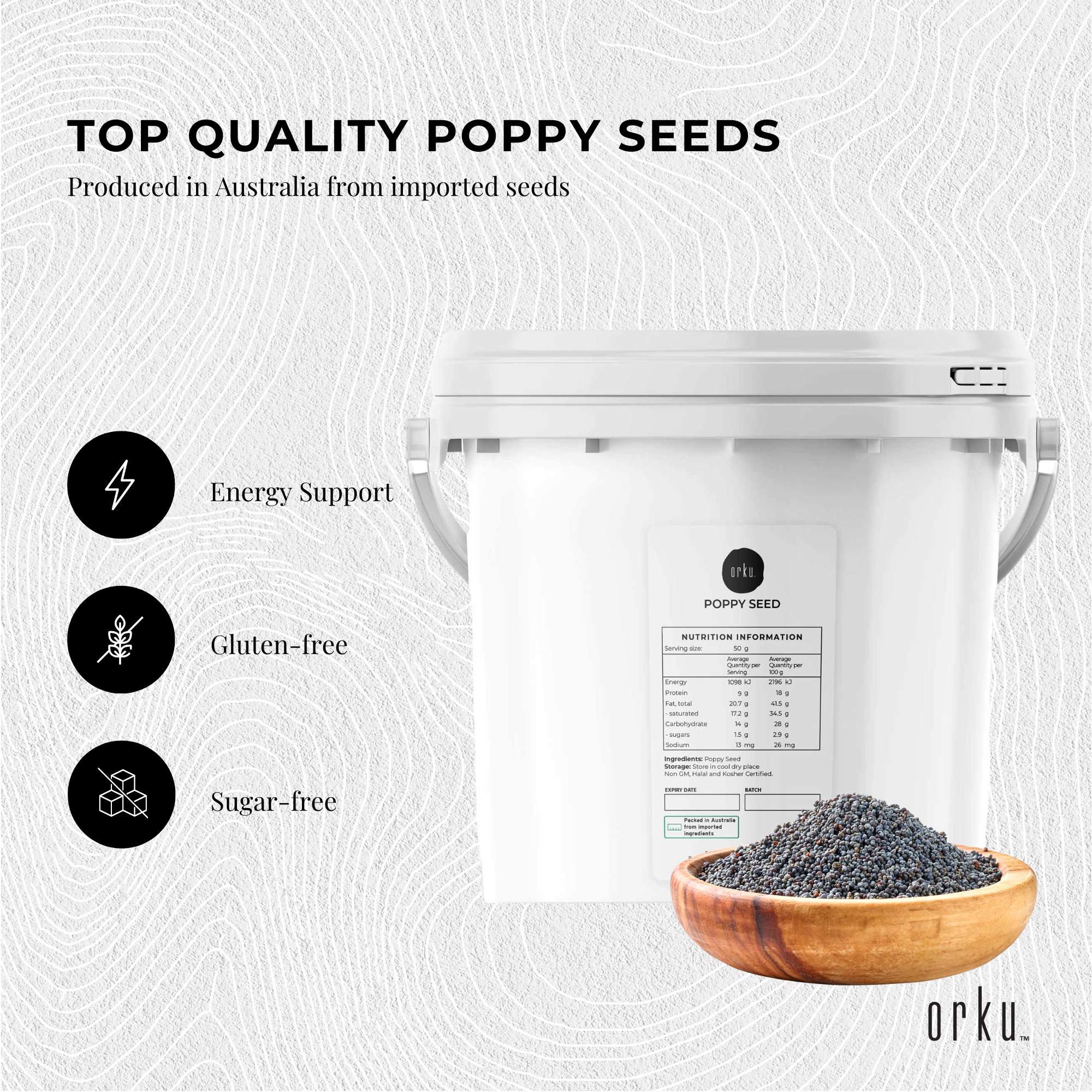 Unwashed 3.5Kg Poppy Seeds High Fibre for Baking