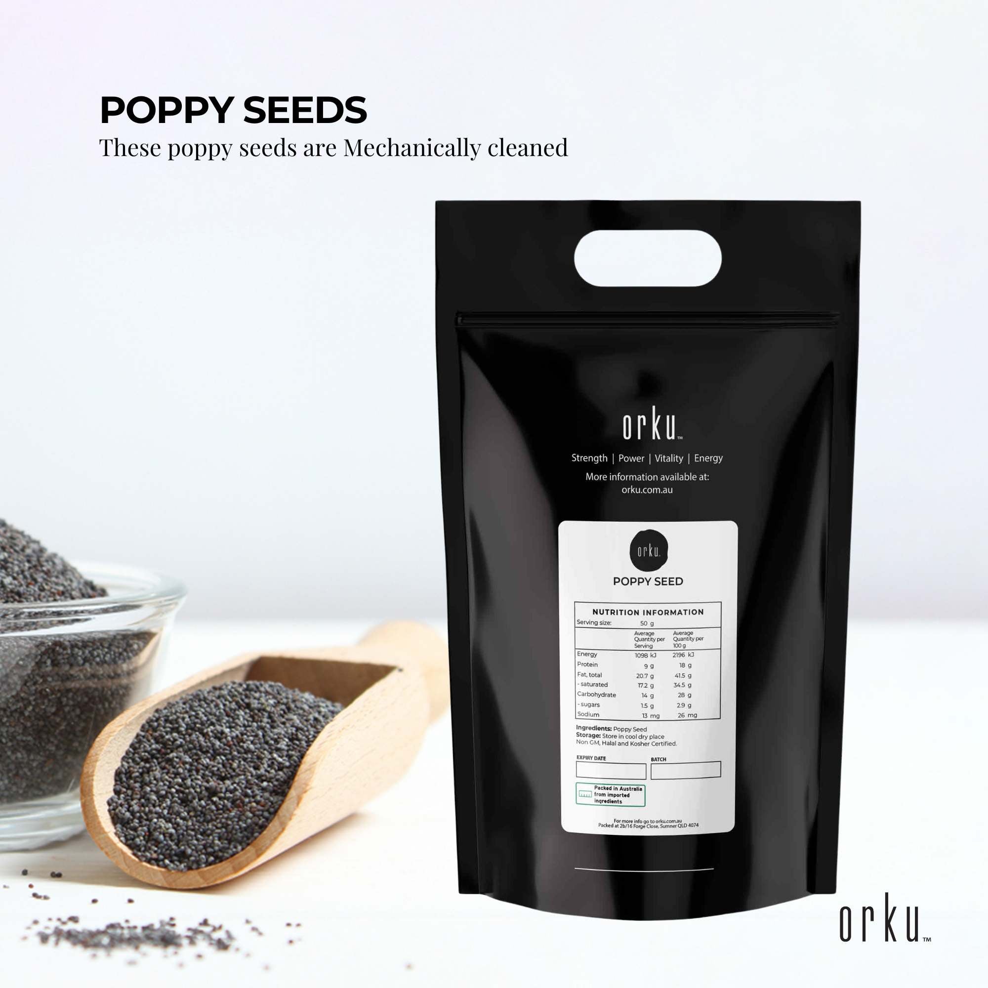 5Kg Unwashed Blue Poppy Seeds - High Fibre, B Vitamins, Minerals