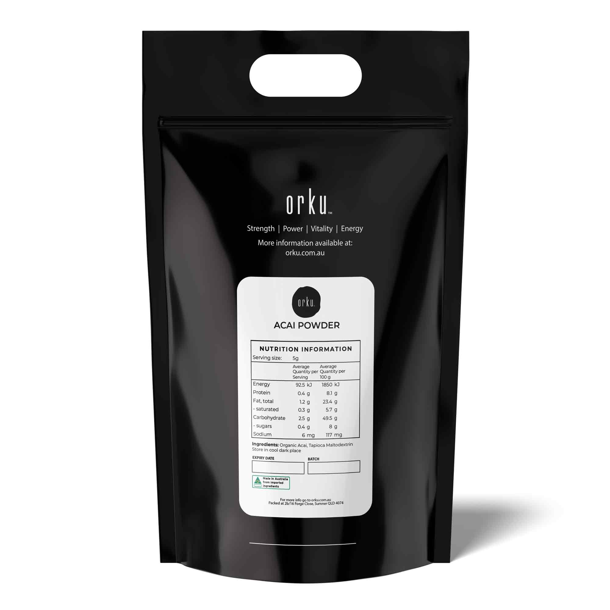5kg Acai Powder Bag 100% Organic - Superfood Amazon Berries