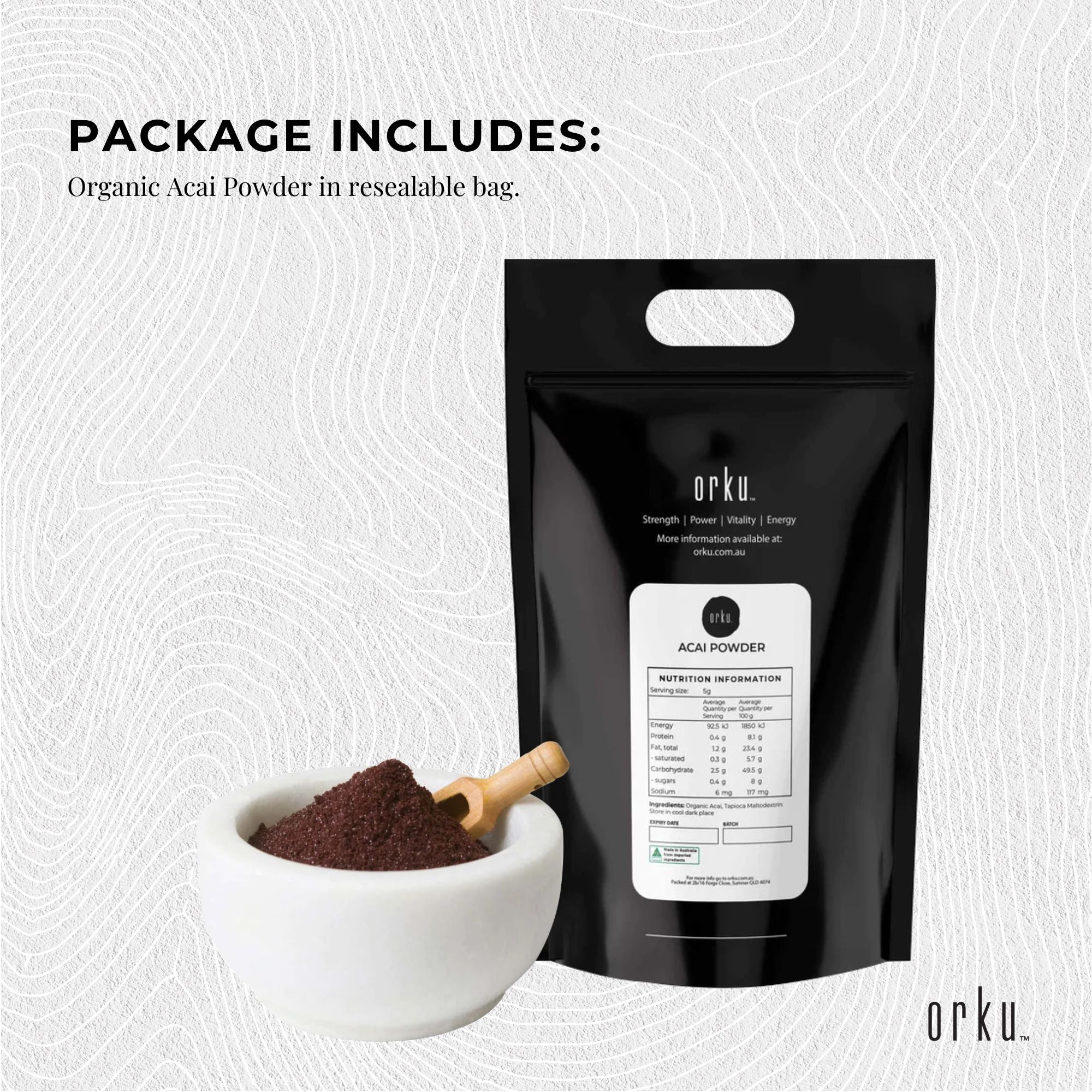 5kg Acai Powder Bag 100% Organic - Superfood Amazon Berries