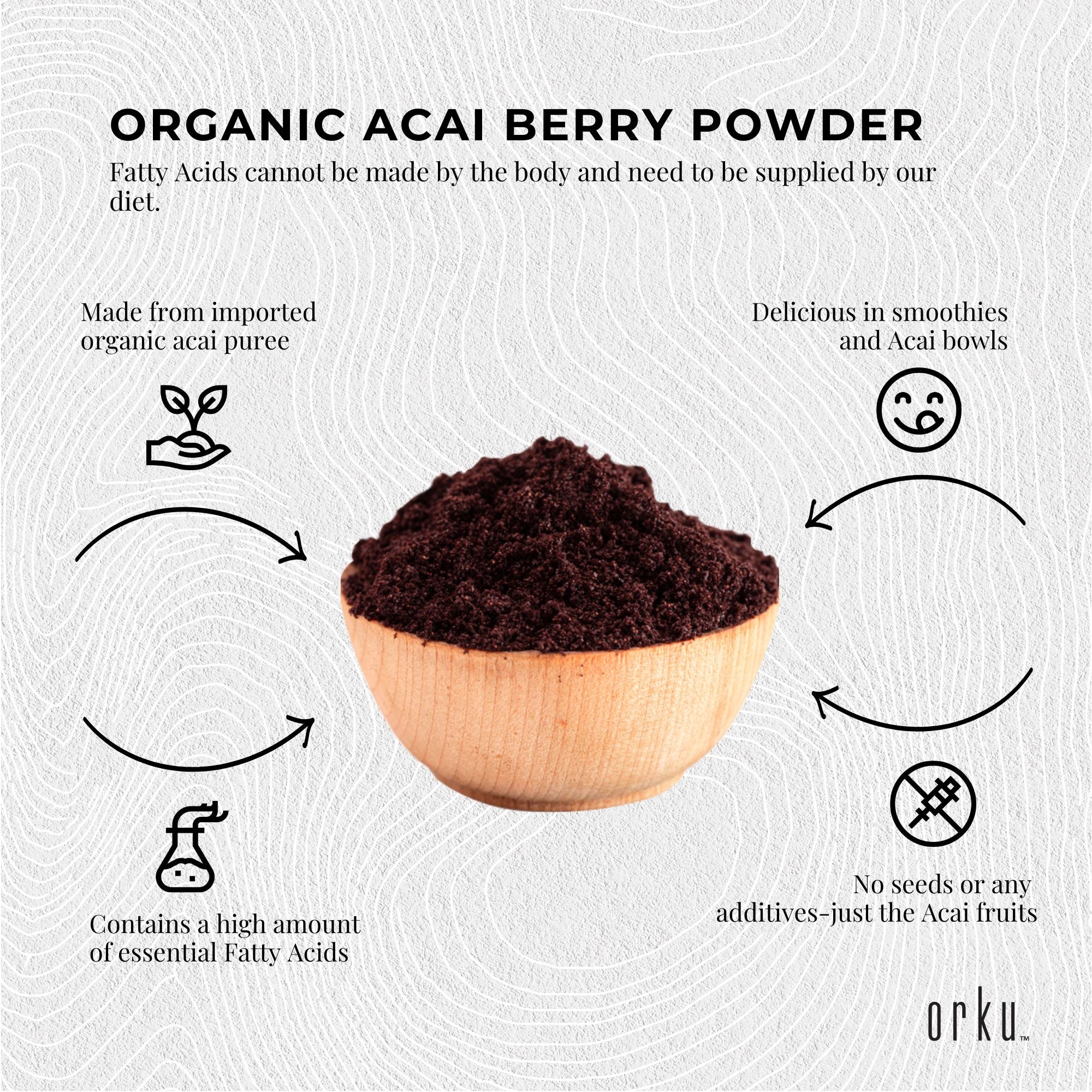 5kg Acai Powder Bag 100% Organic - Superfood Amazon Berries
