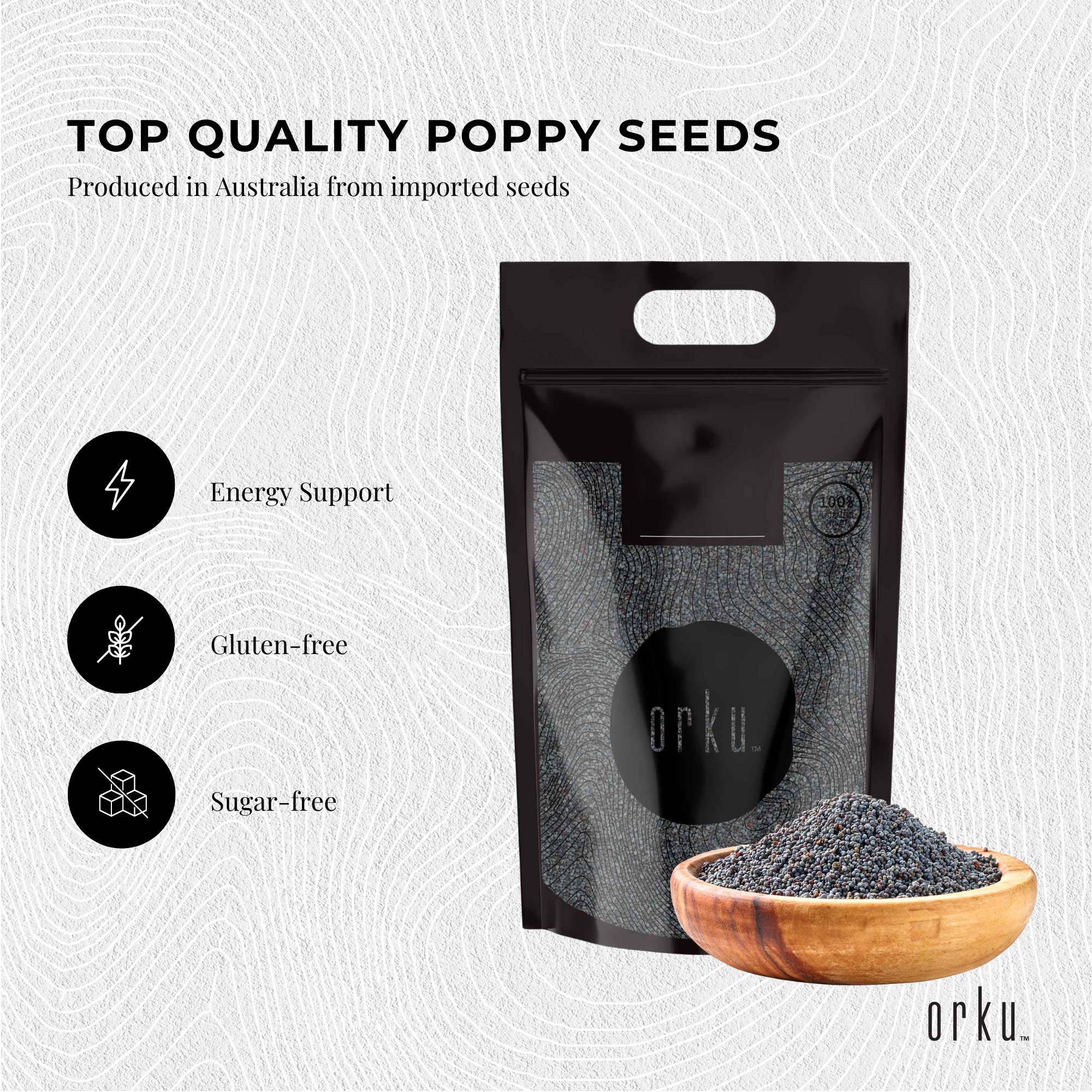 20Kg Australian Unwashed Poppy Seeds High Fibre for Baking