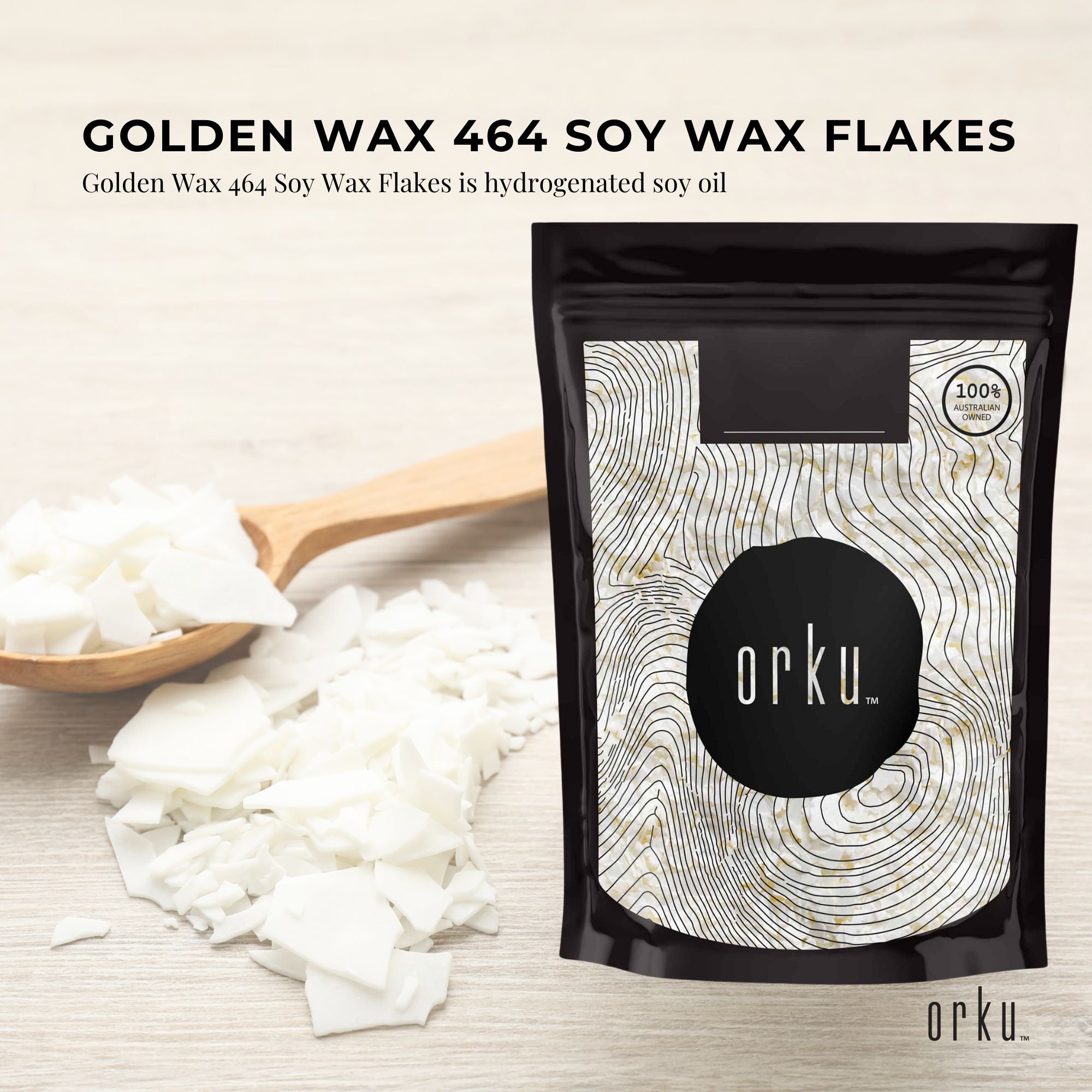 1Kg Golden 464 Soy Wax Flakes - 100% Pure Natural DIY Candle Wax