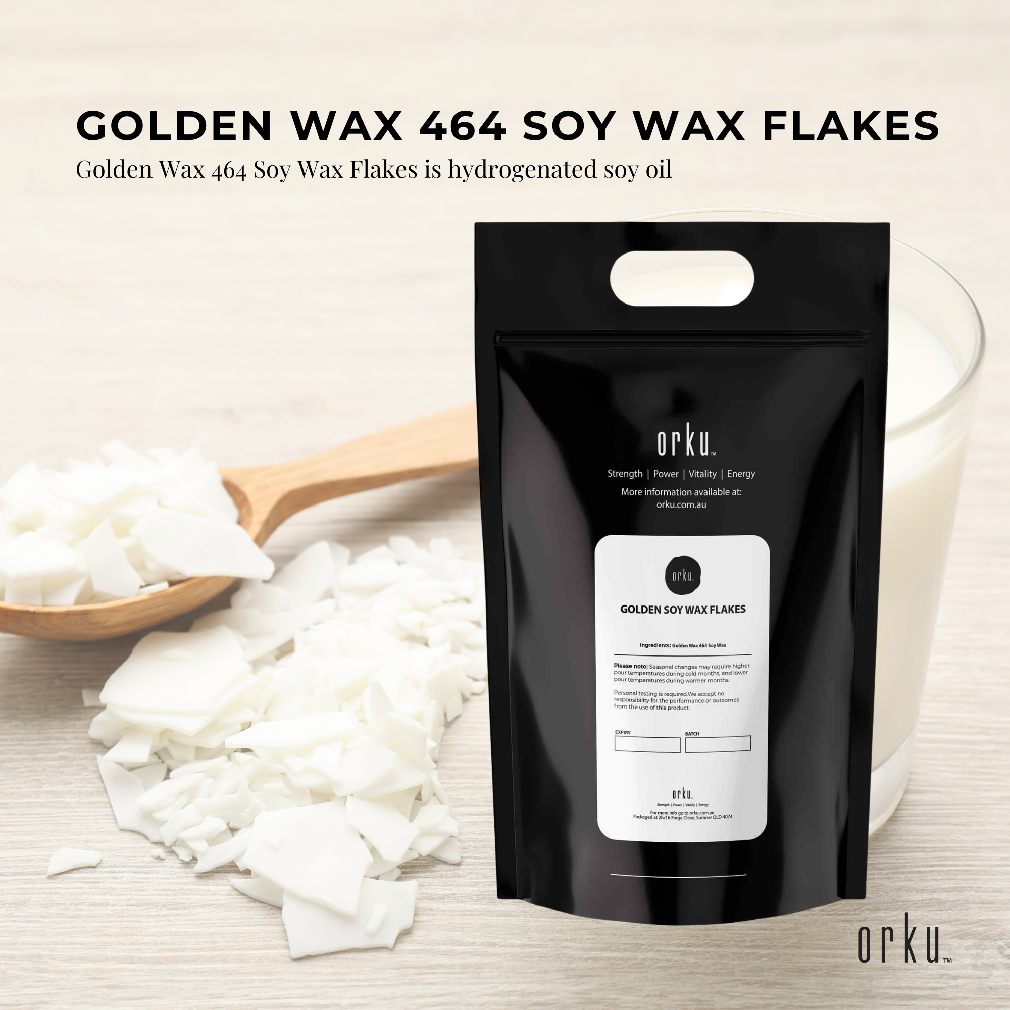 5Kg Golden 464 Natural Soy Wax Flakes for DIY Candle Making