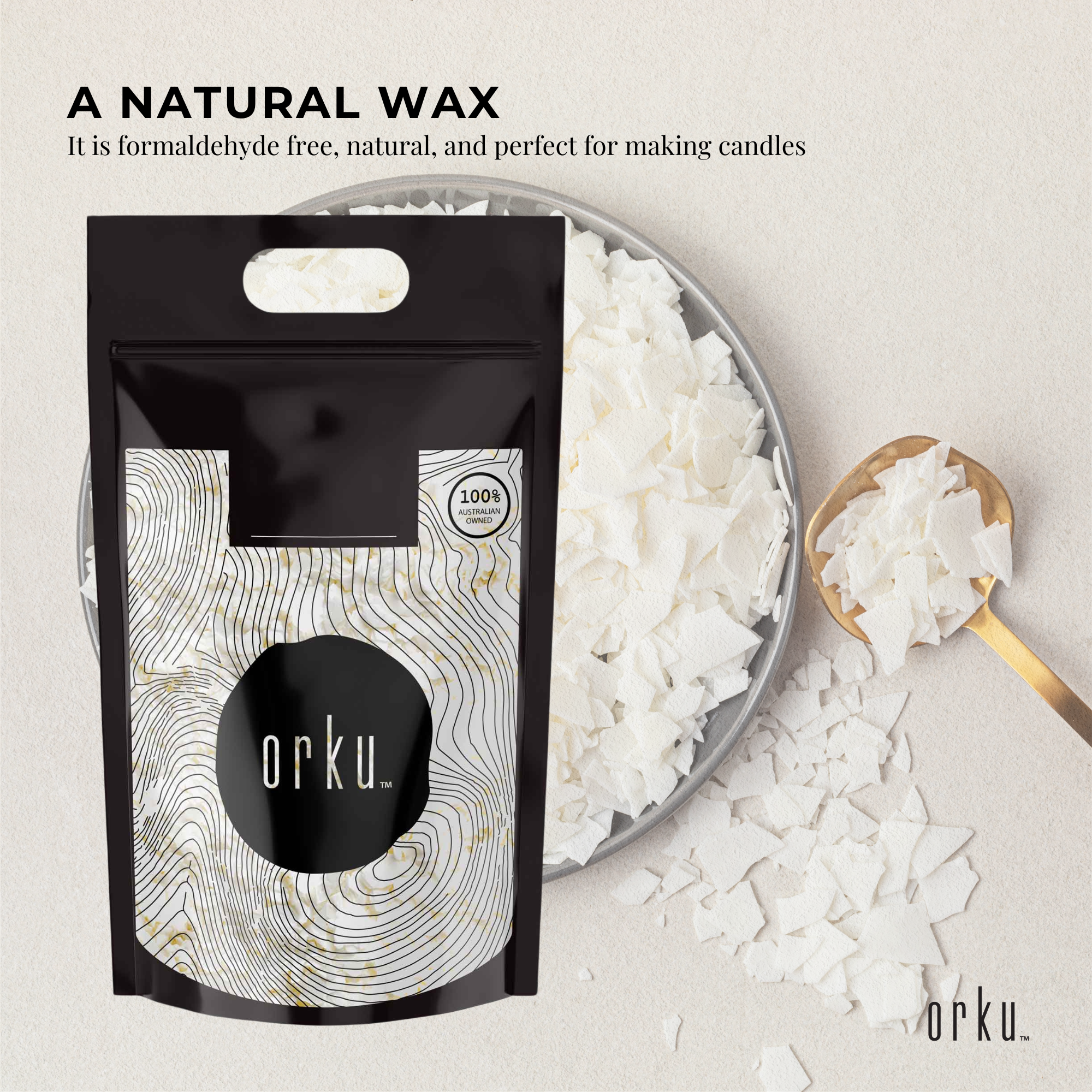 5Kg Golden 464 Natural Soy Wax Flakes for DIY Candle Making