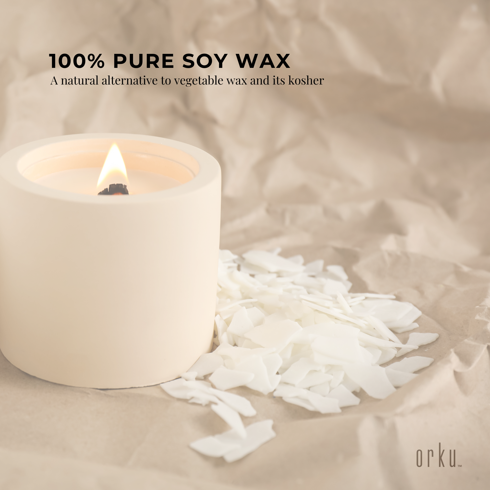 5Kg Golden 464 Natural Soy Wax Flakes for DIY Candle Making