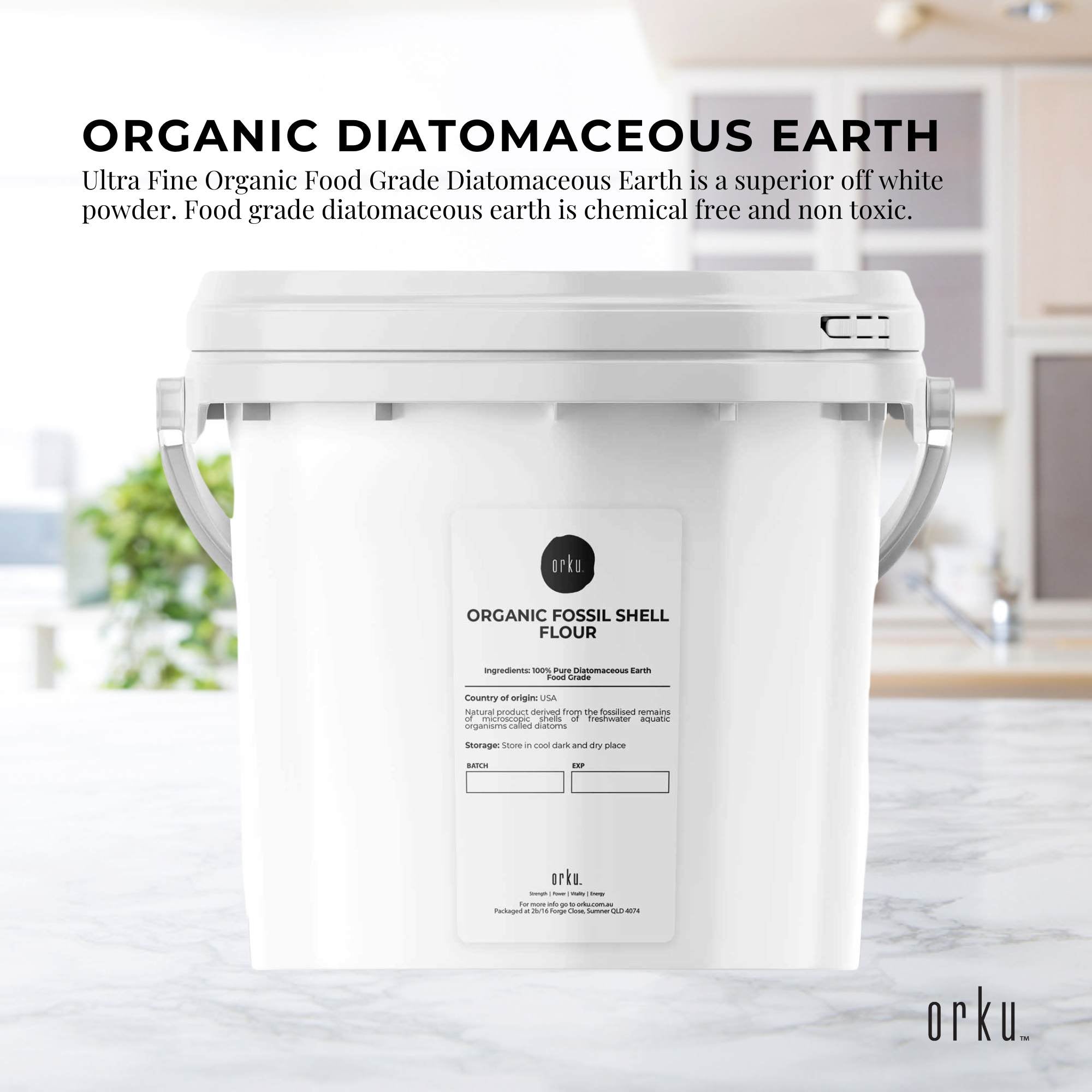 Organic Fine Food Grade Diatomaceous Earth, 1.4Kg Tub