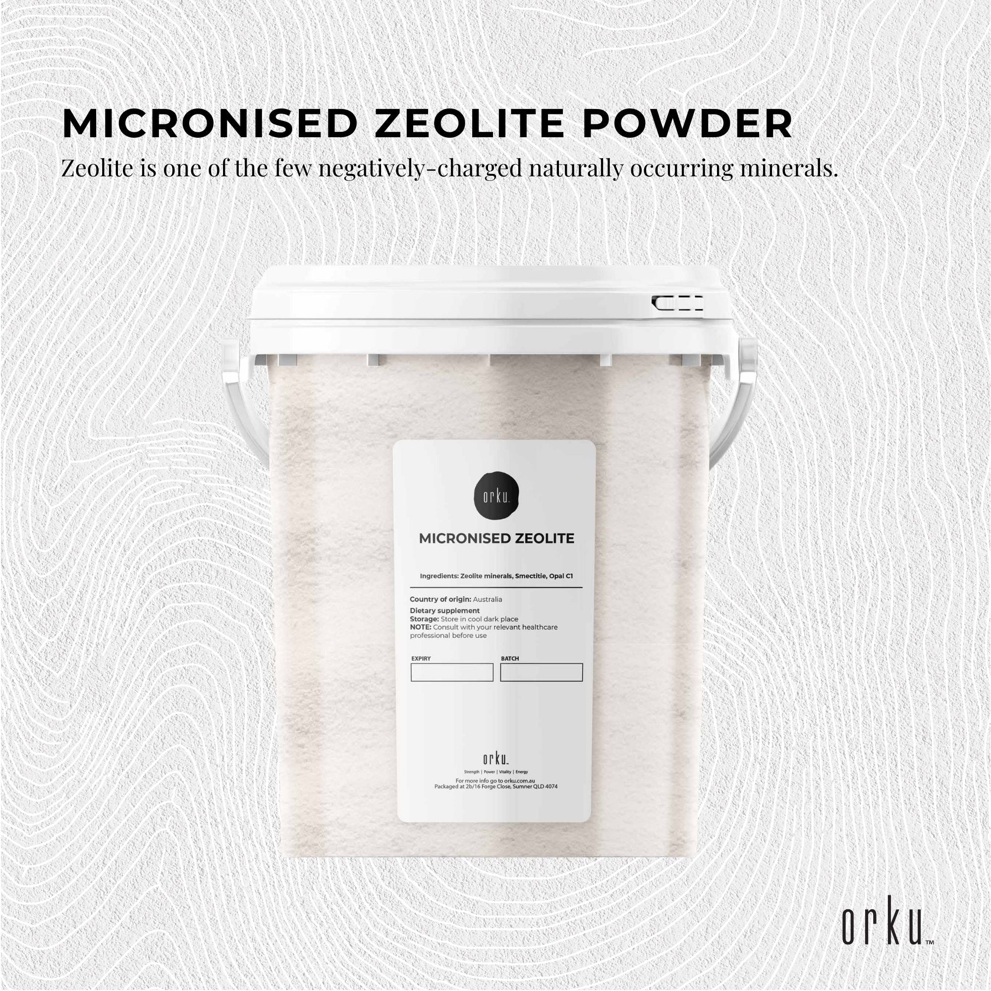 800g Micronised Zeolite Powder, -10 Microns, Mineral Tub