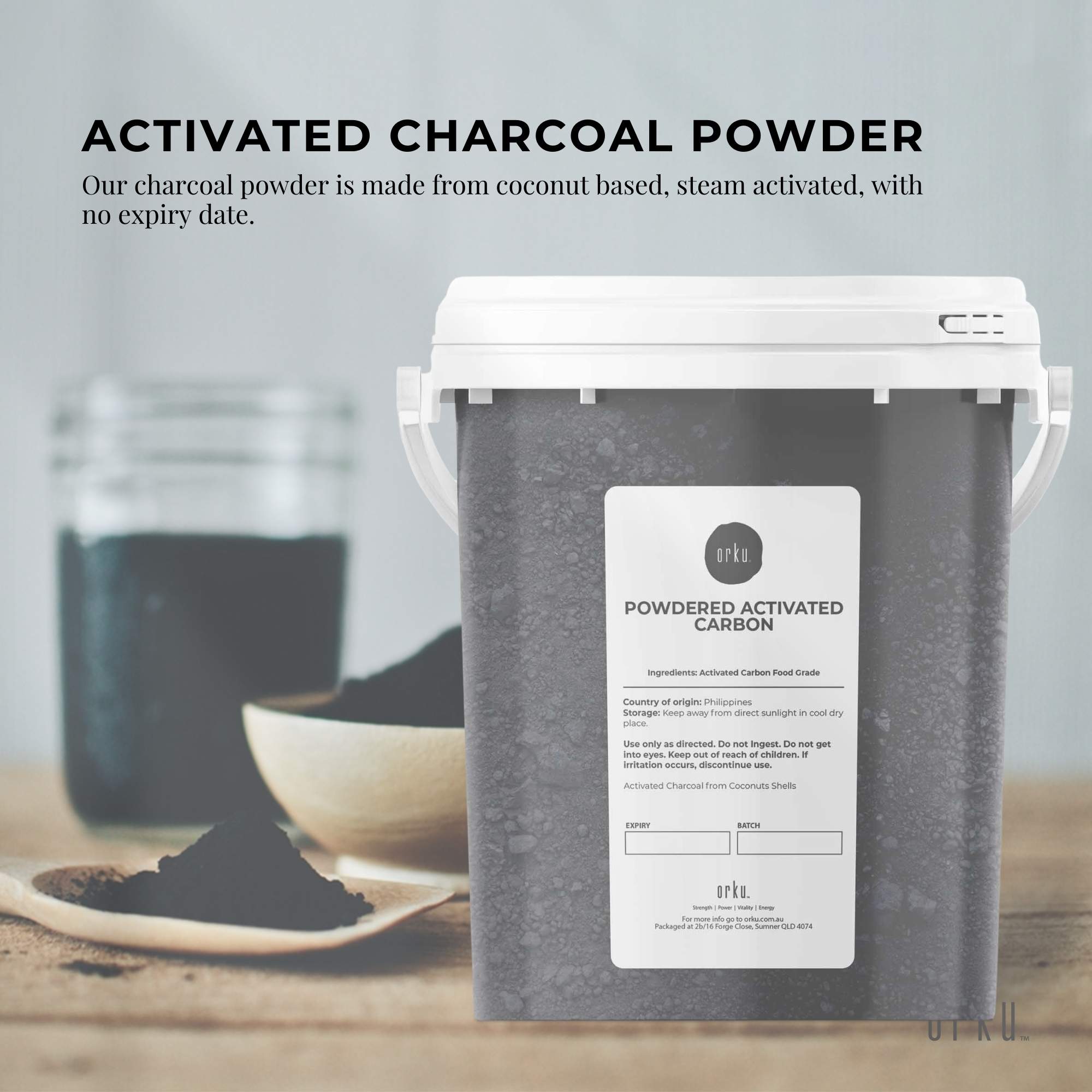 400g Activated Coconut Charcoal Powder for Teeth Whitening & Skin